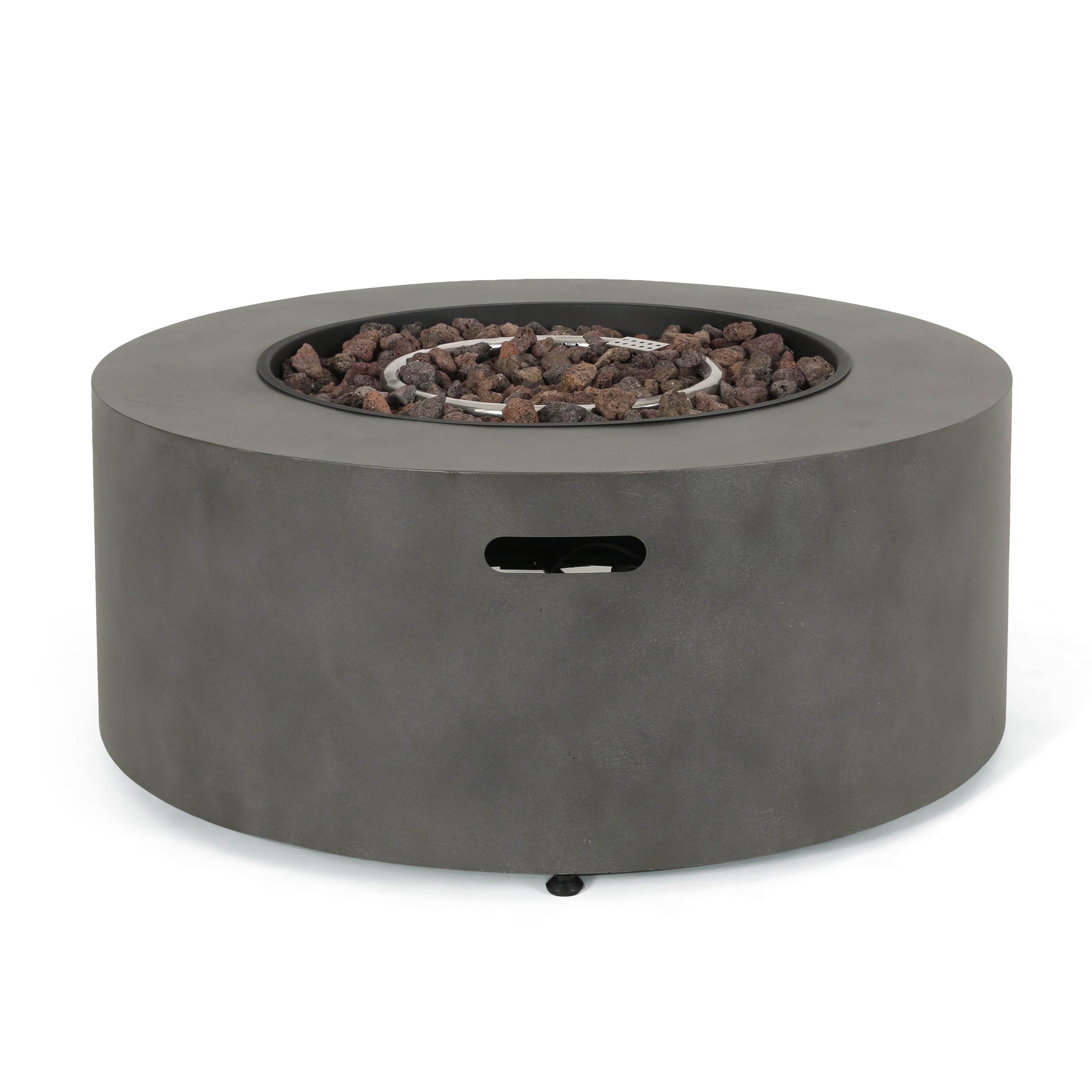 Wellington Round Iron Fire Pit with 40,000 BTU Output in Stone Gray