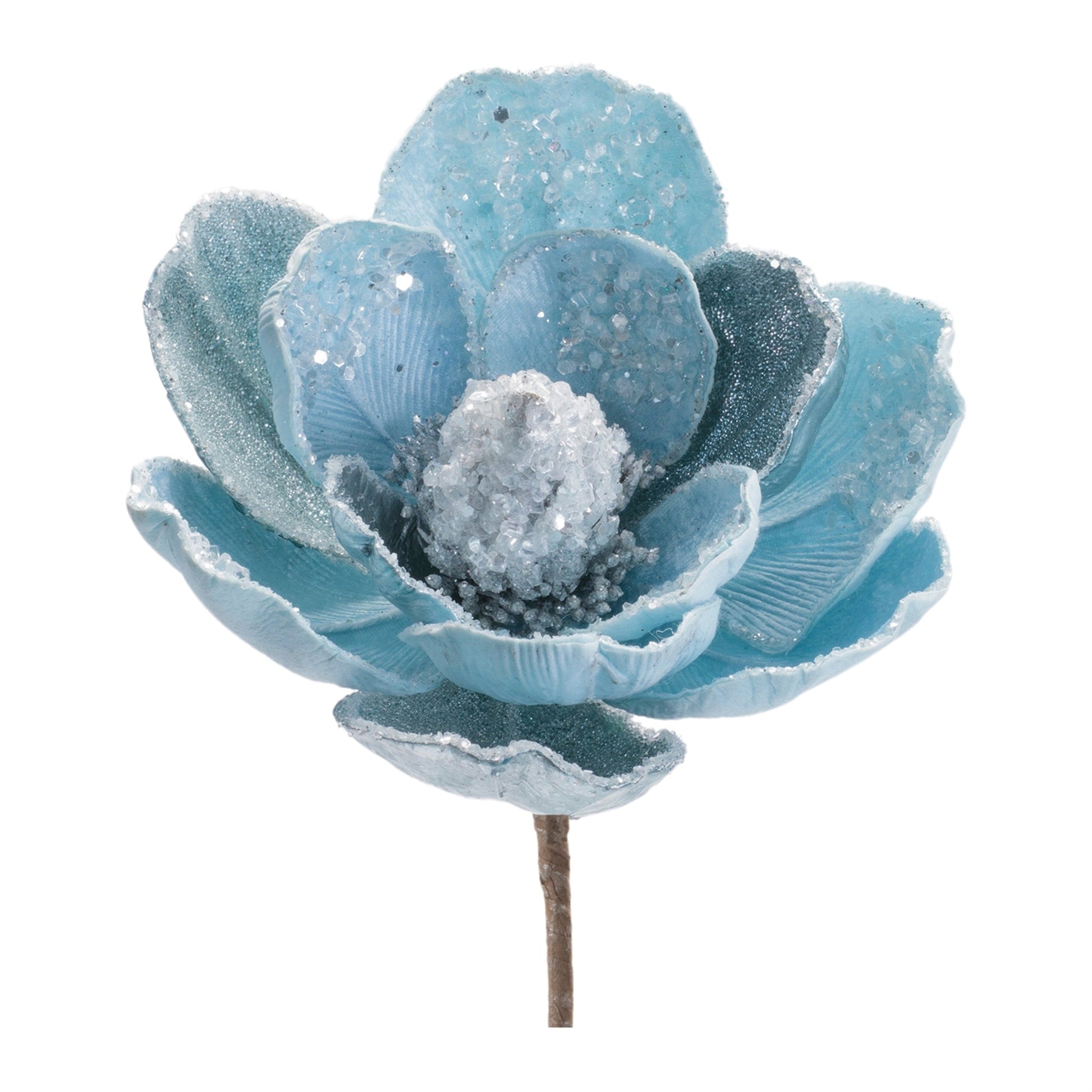 Beaded-magnolia-flower-stem-(set-of-2)-Artificial-Flowering-Plants