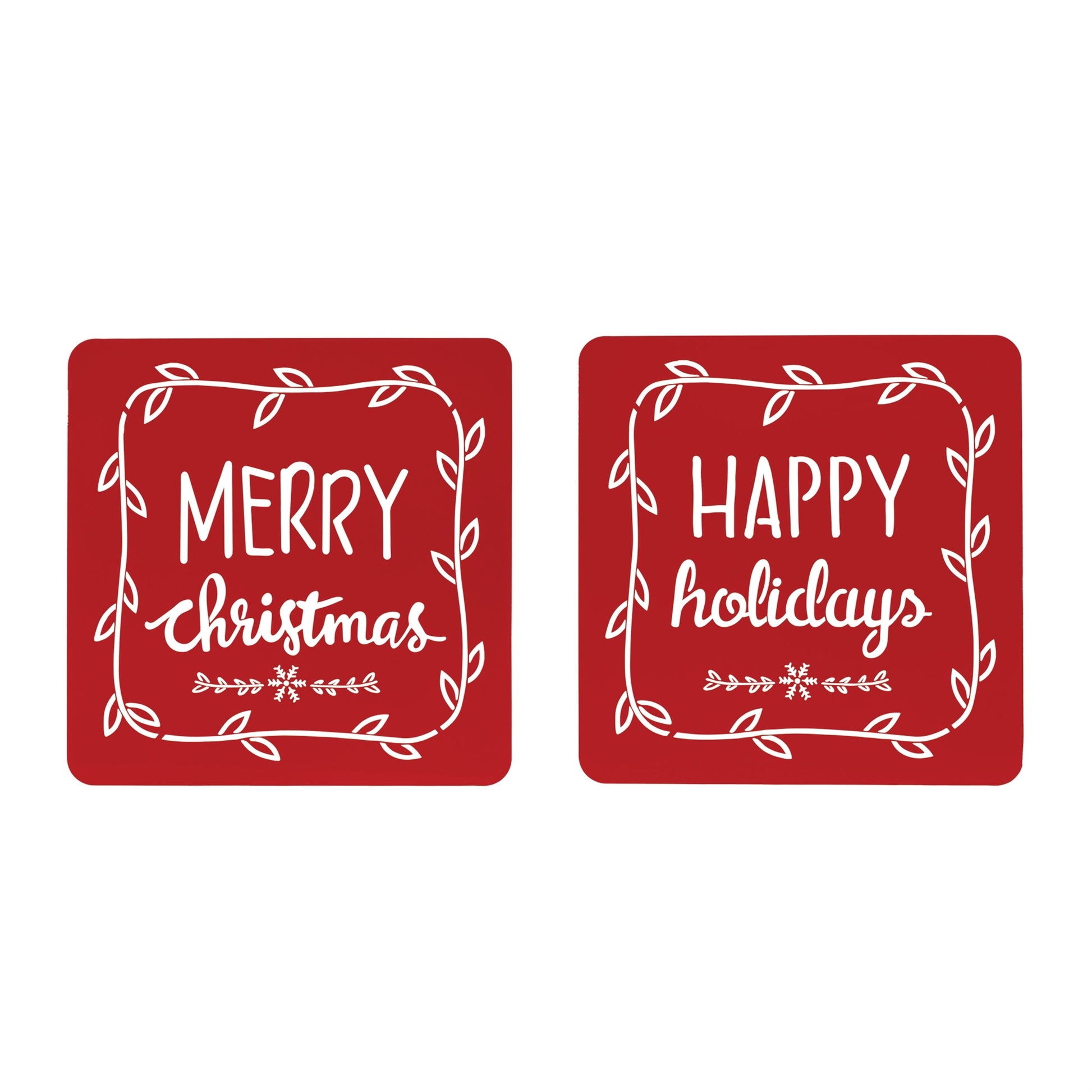 Cut-Metal-Holiday-Sentiment-Sign-(Set-of-2)-Seasonal-&-Holiday-Decor