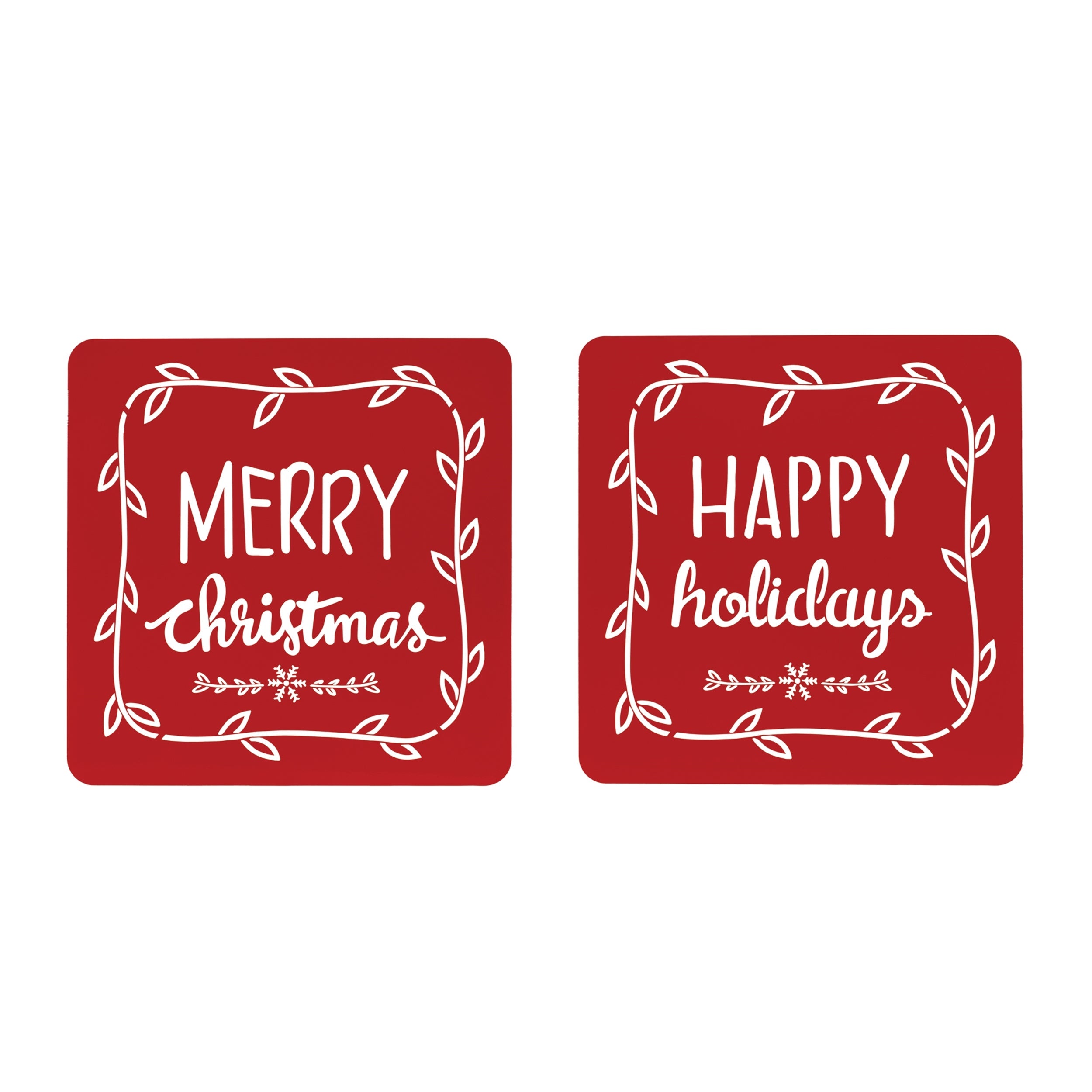 Cut-Metal-Holiday-Sentiment-Sign-(Set-of-2)-Seasonal-&-Holiday-Decor