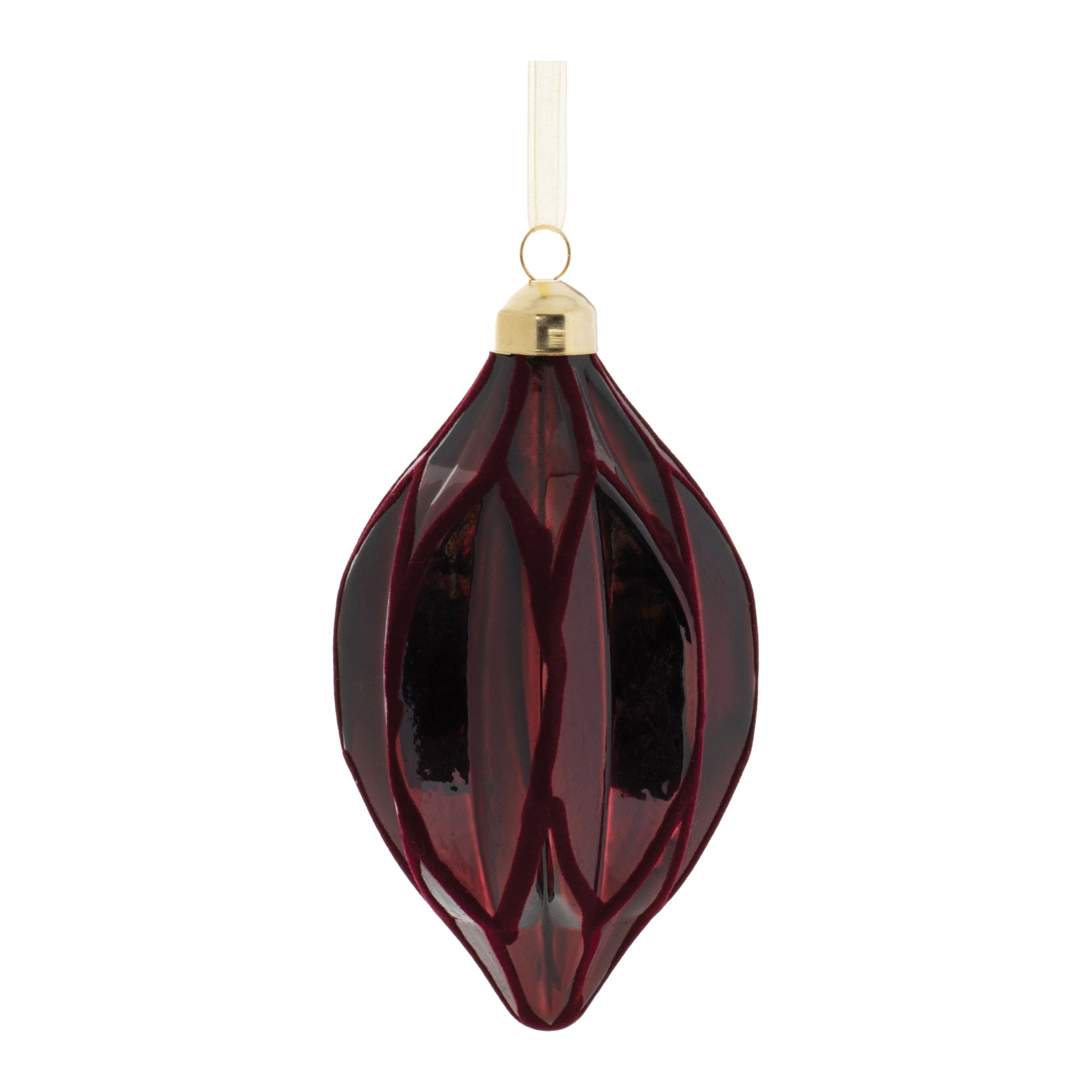 Velvet glass ornament (set of 6)