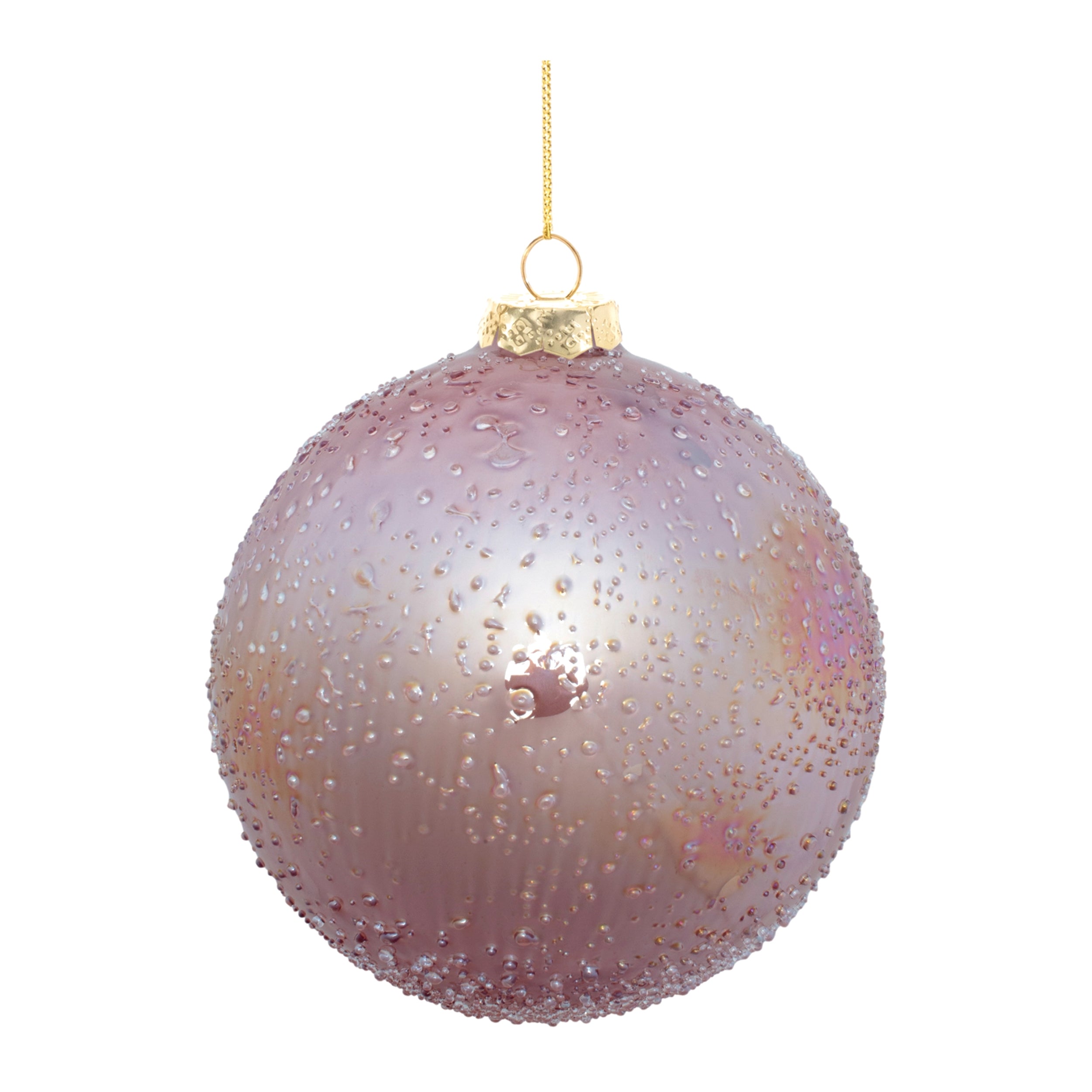 Iridescent Beaded Glass Ornament (Set of 4)
