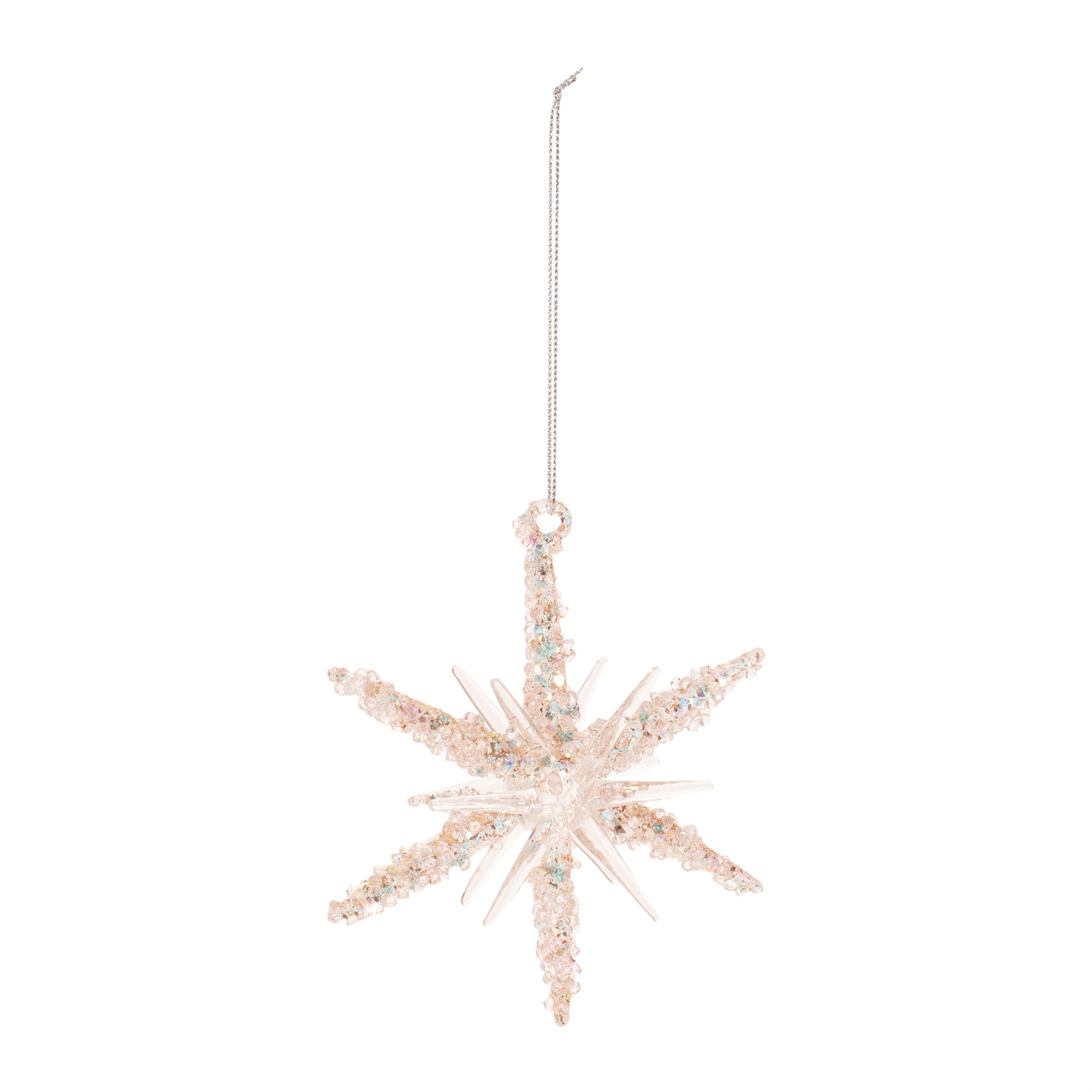 Beaded Glass Star Ornament (Set of 6)