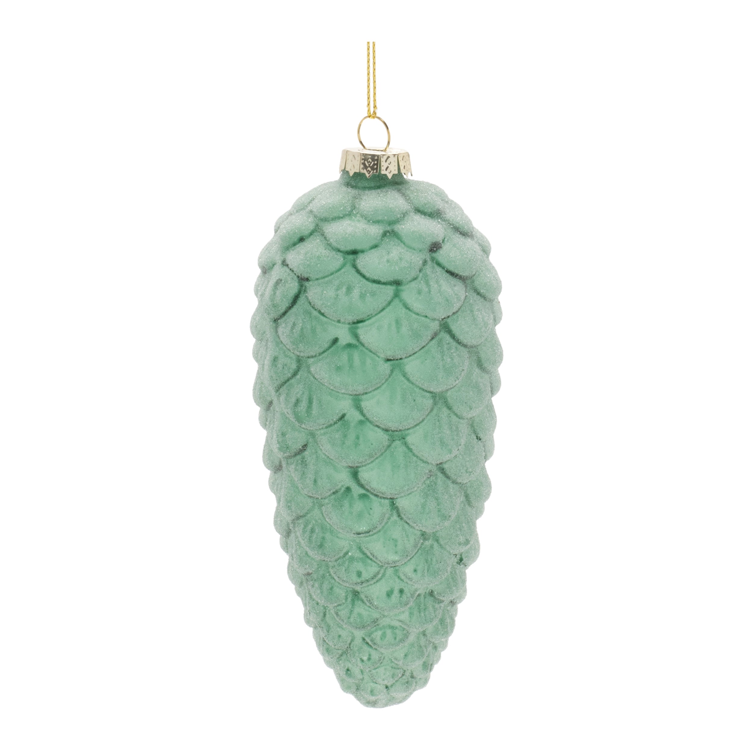Frosted Glass Pinecone Ornament (Set of 6)