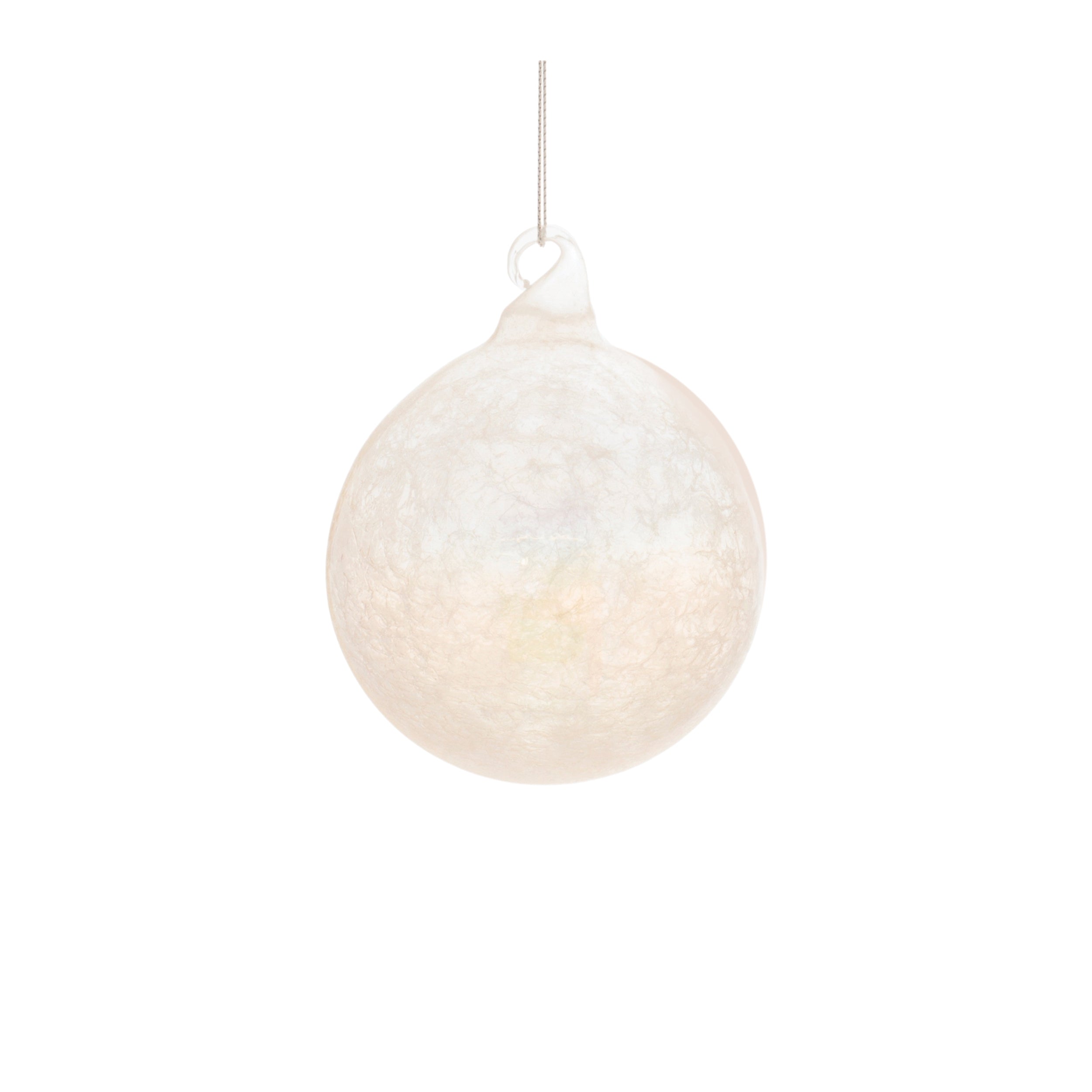 Iridescent Cloudy Glass Ornament (Set of 6)