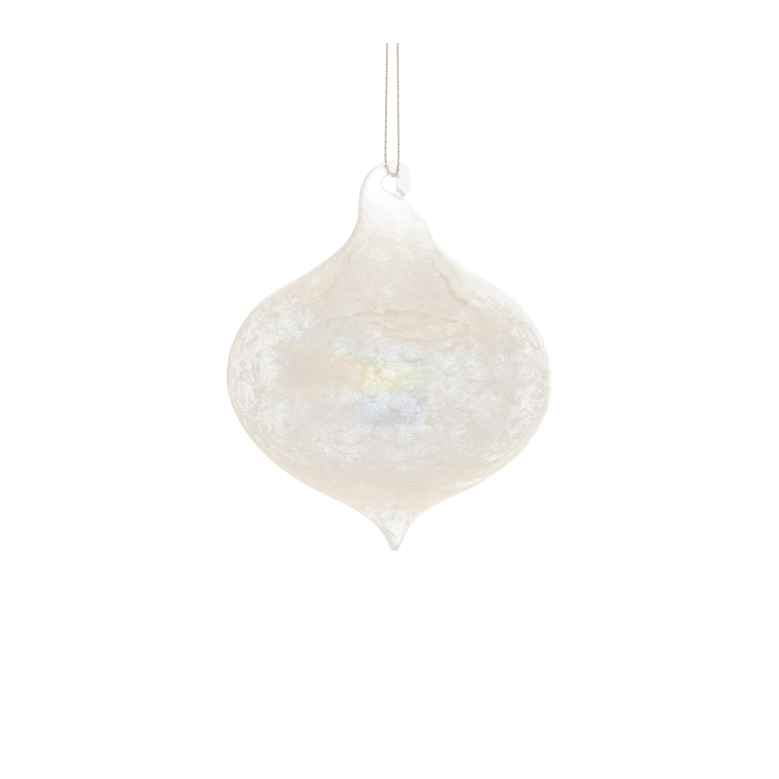 Iridescent Cloudy Glass Ornament (Set of 6)