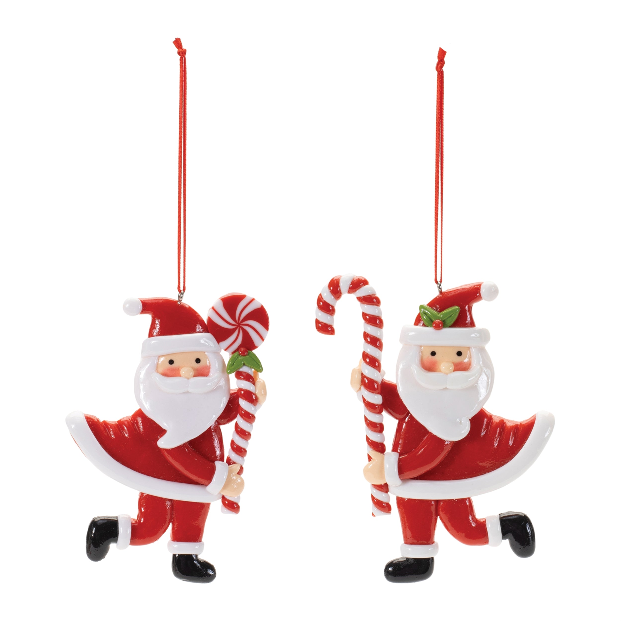 Peppermint dough santa ornament (set of 12)