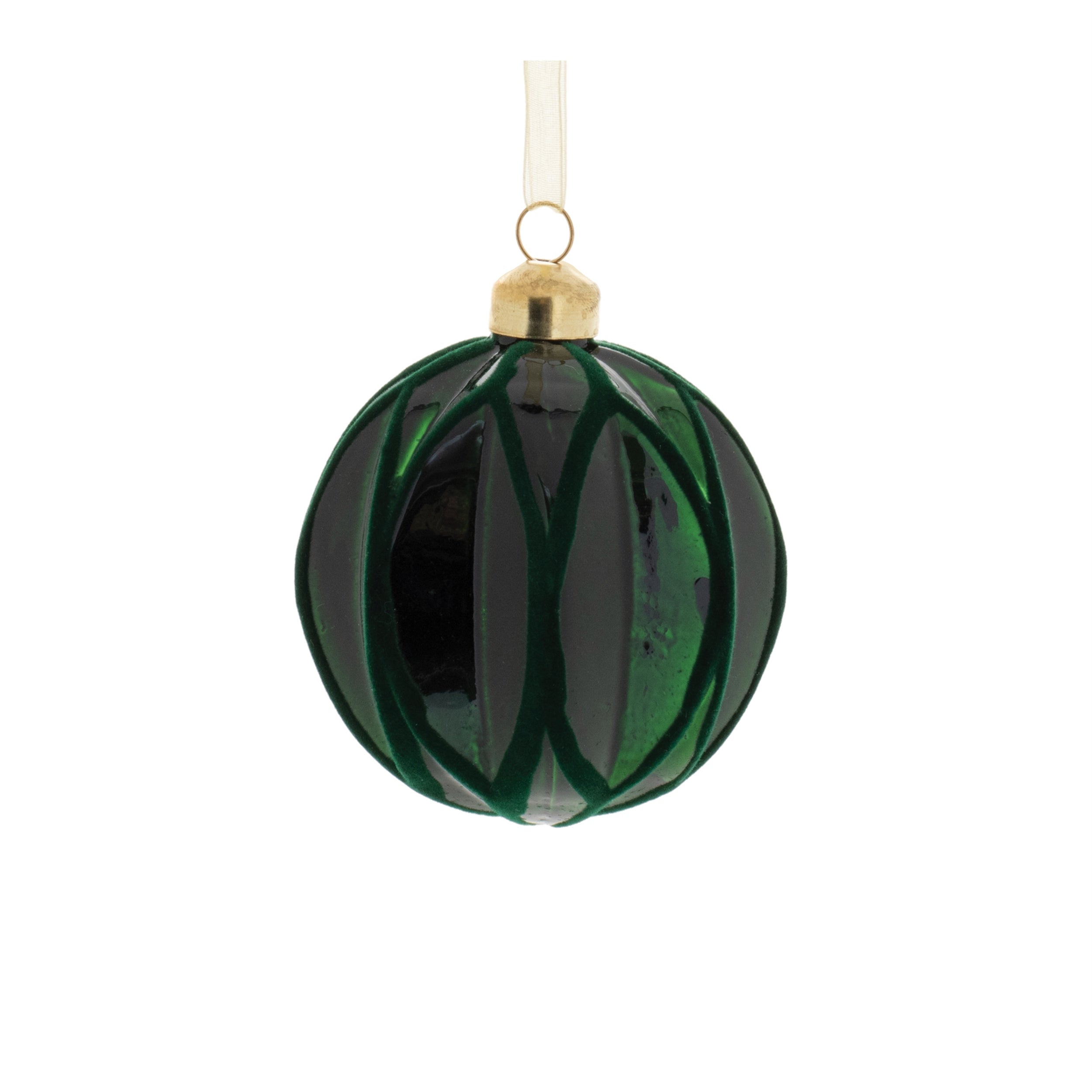 Velvet glass ornament (set of 6)