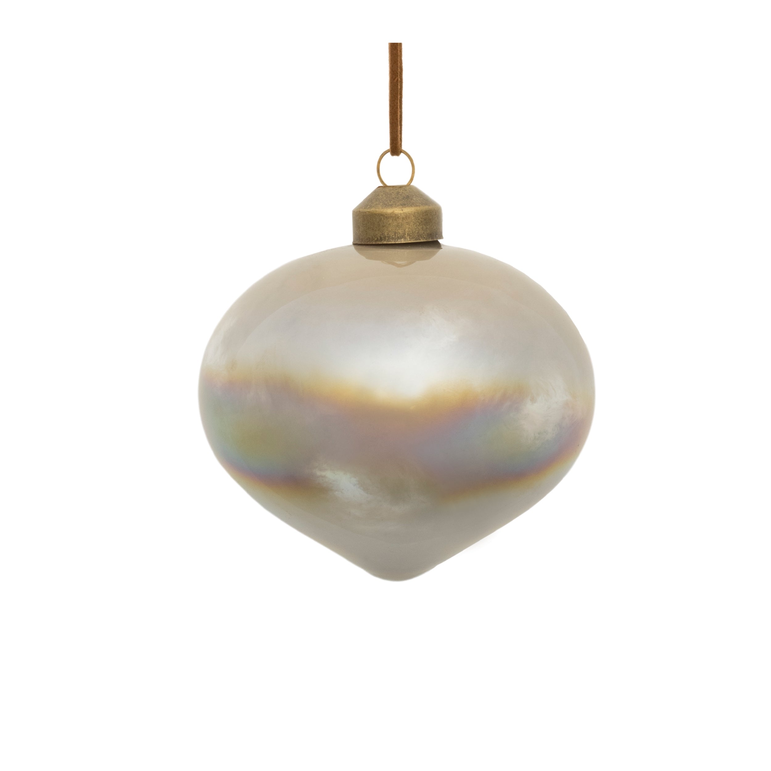 Cloudy Iridescent Glass Ornament (Set of 6)