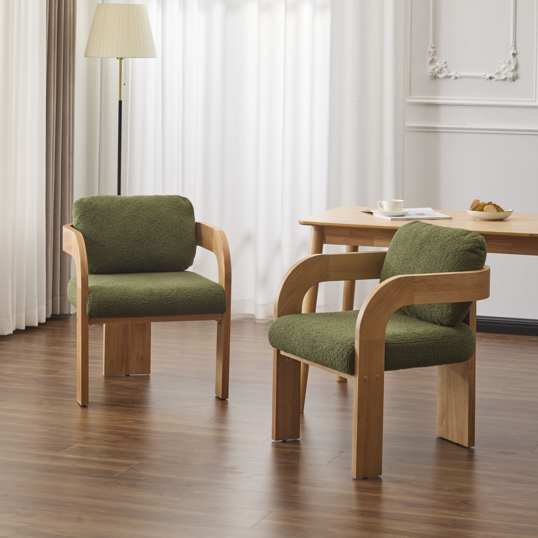Dining Chairs With Pillow Back (Set of 2)
