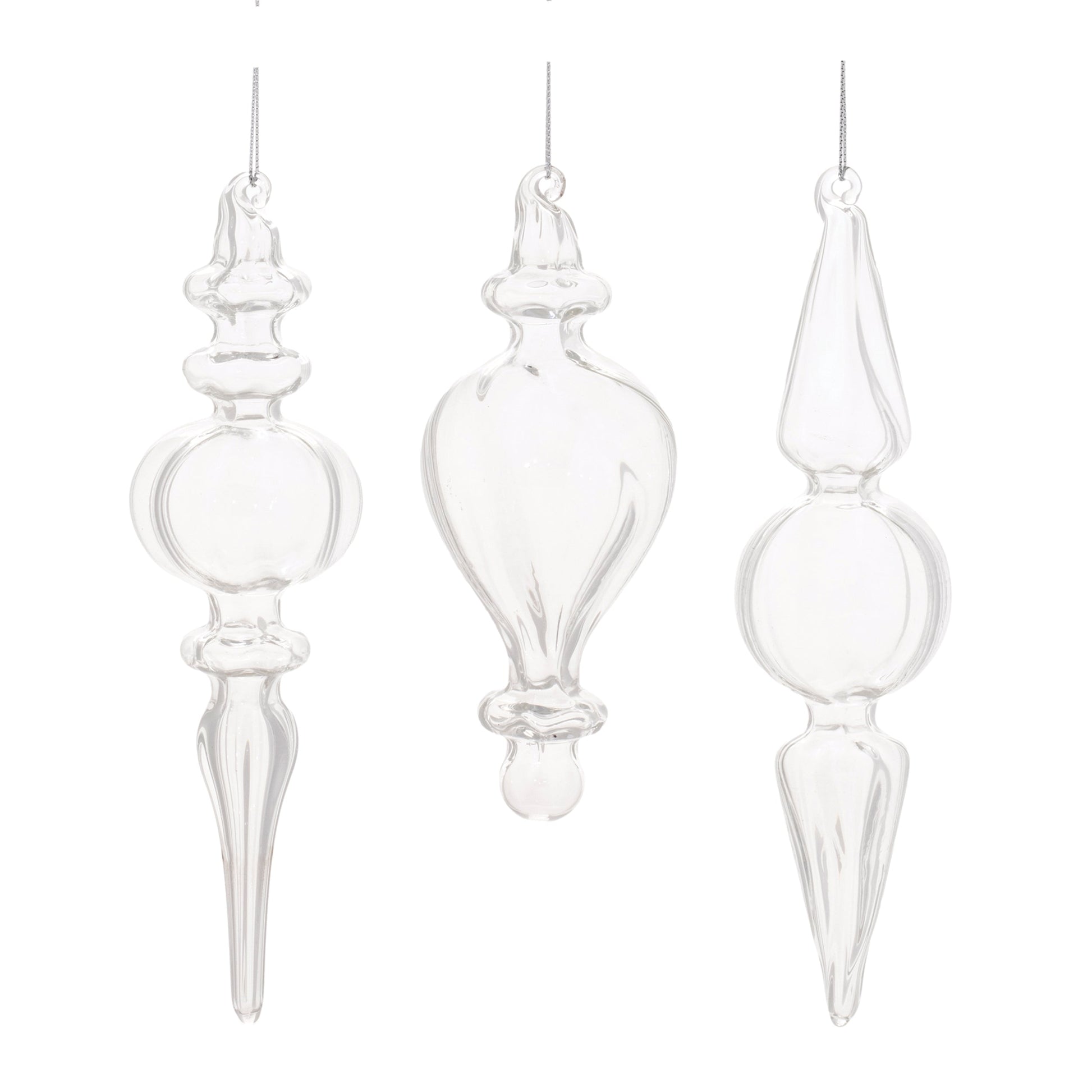 Clear-glass-finial-ornament-(set-of-12)-Christmas-Ornaments