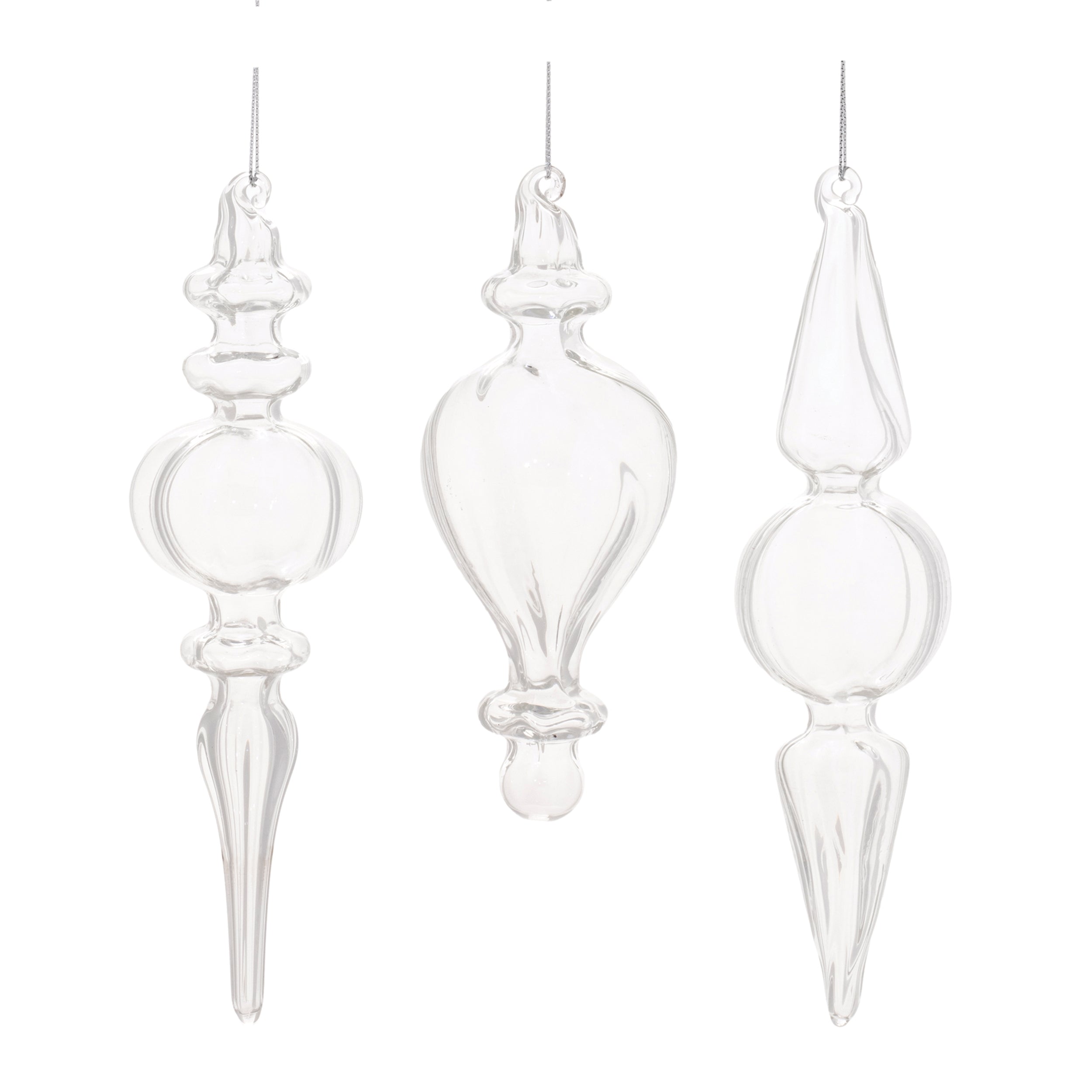 Clear-glass-finial-ornament-(set-of-12)-Christmas-Ornaments