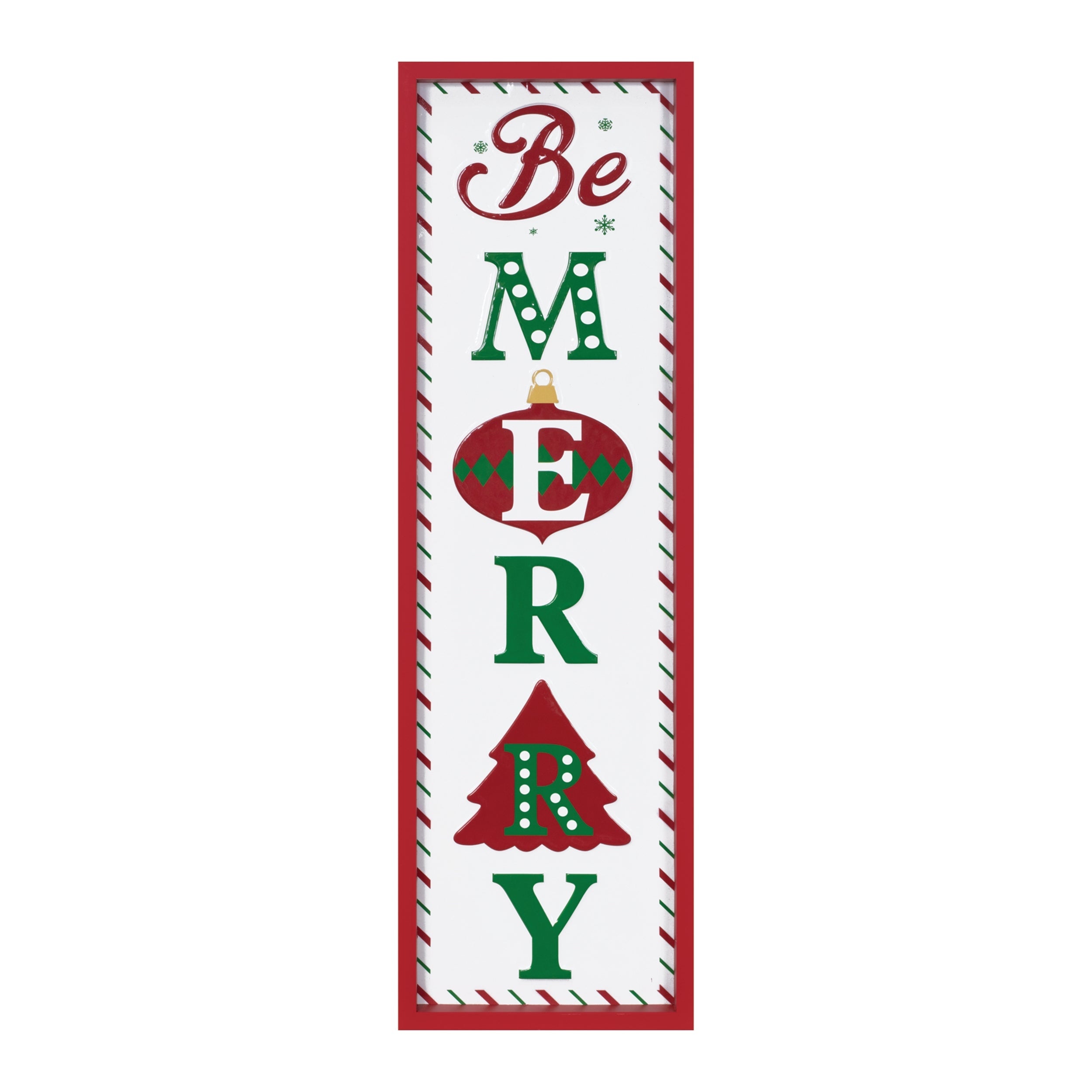 Metal Be Merry Sentiment Sign 30"H