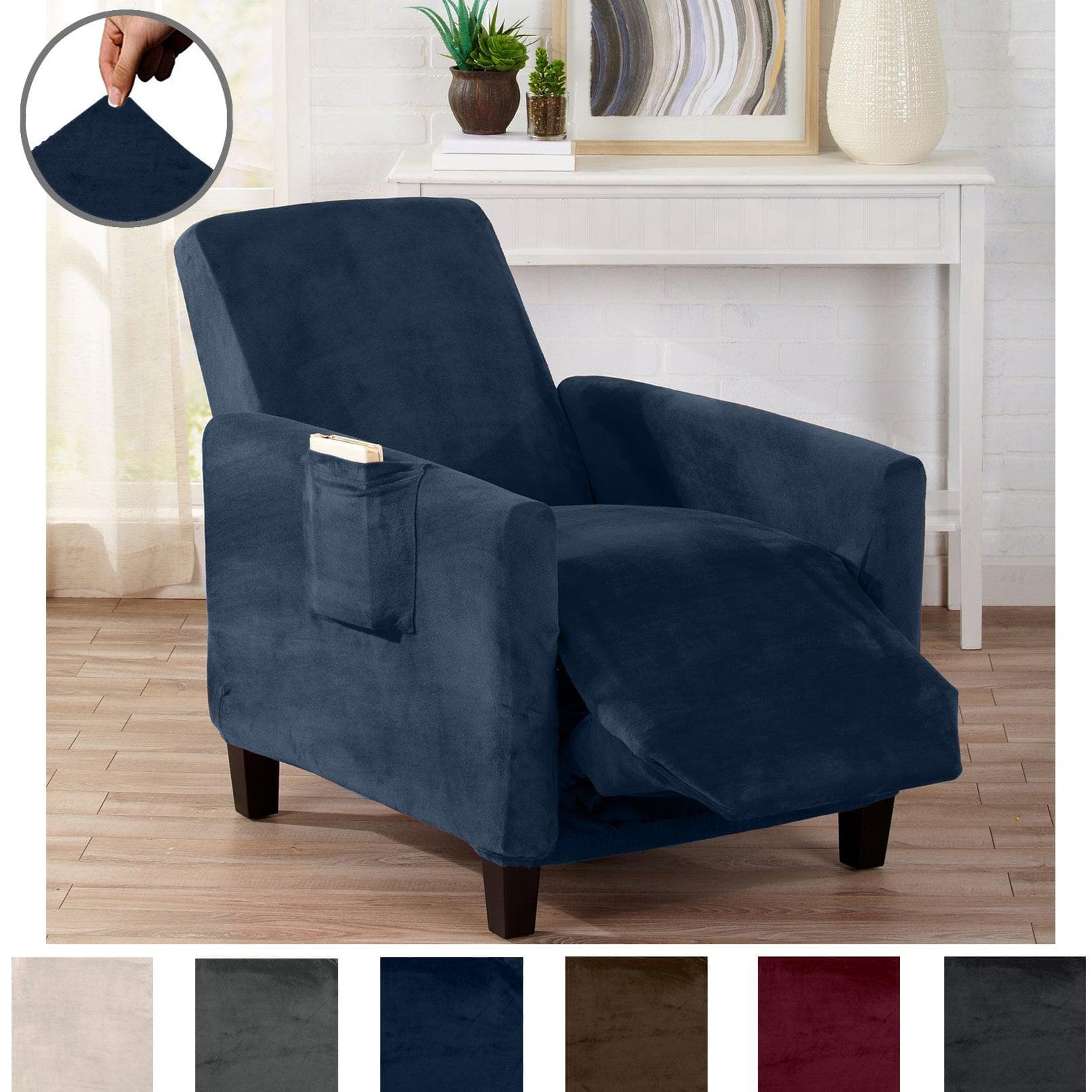 Velvet Stretch Slipcover - Gale Collection - Best Buy Furniture