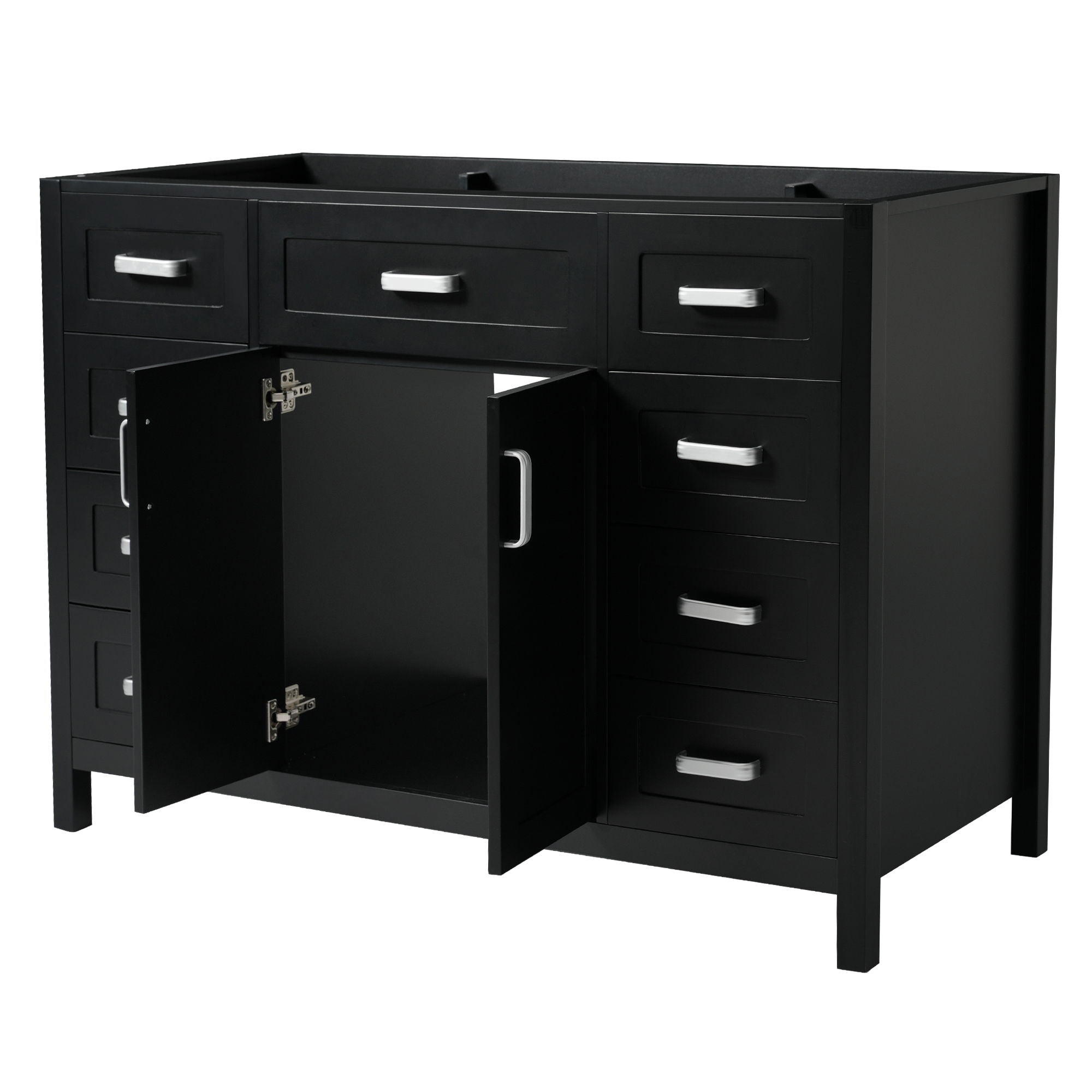 Bathroom Vanity Cabinet Only With 2 Soft Close Doors And 8 Drawers
