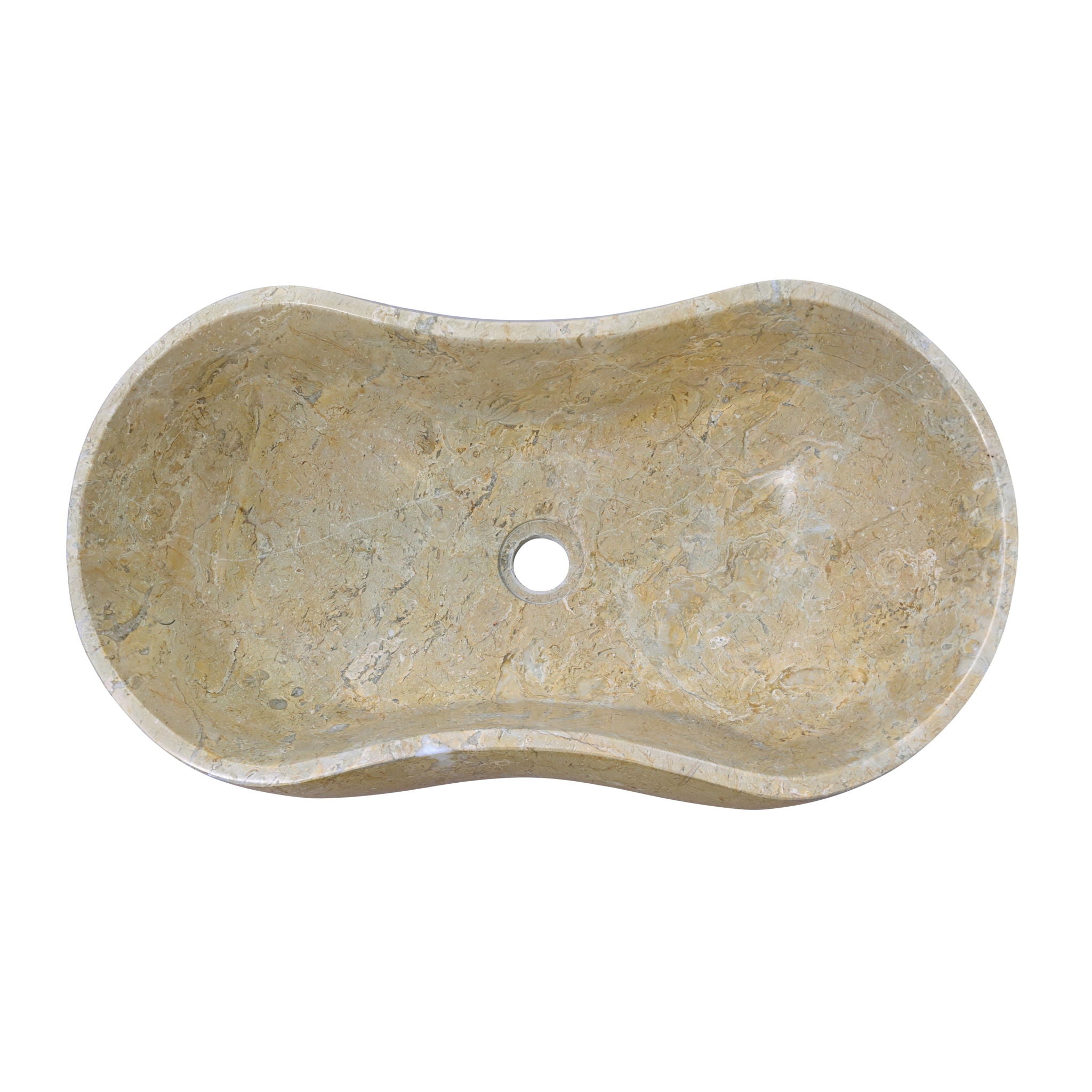 Bathroom Vessel Sink With Wavy Design