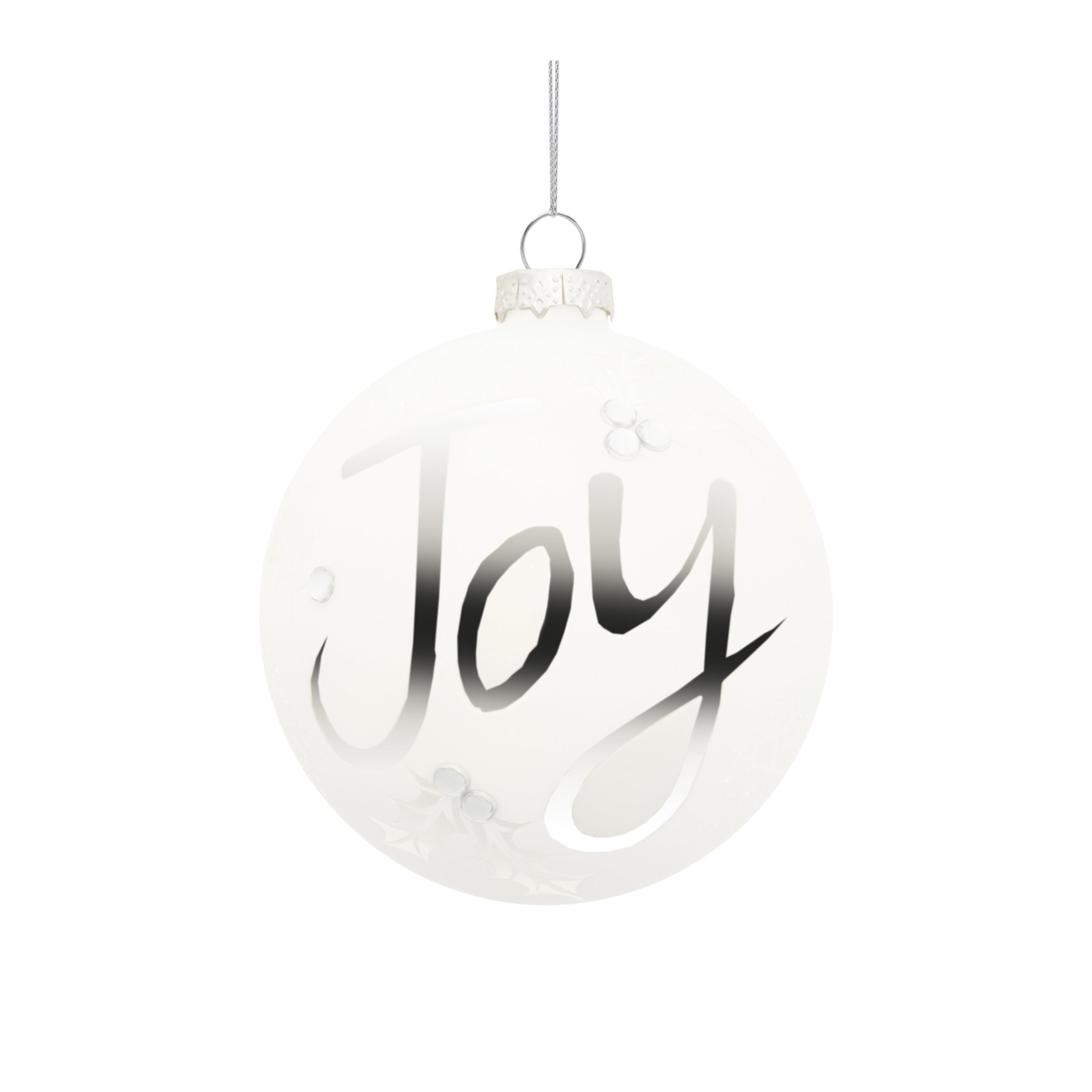 Frosted Glass Joy Ornament (Set of 6)