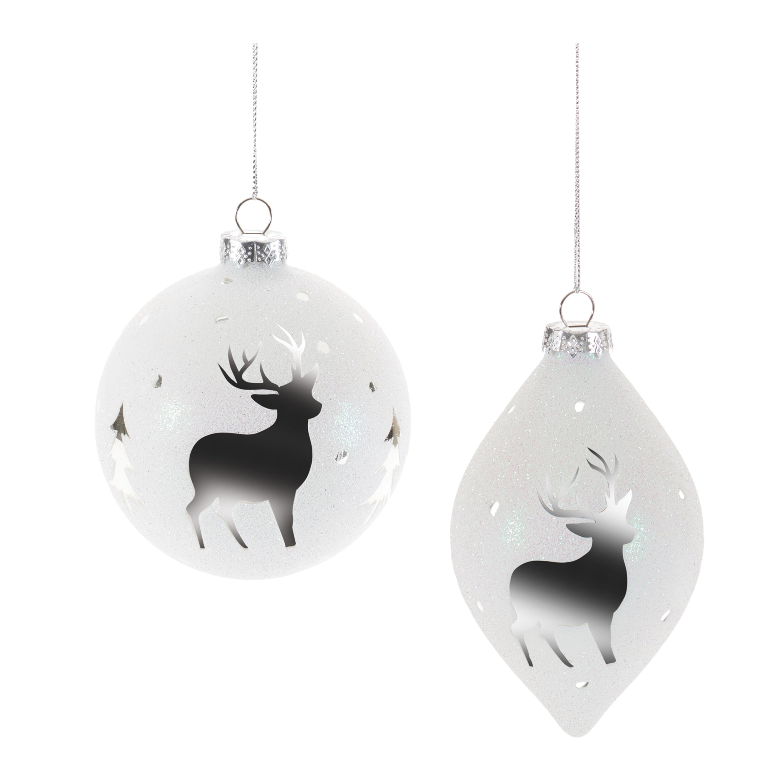 Glittered-Glass-Deer-Ornament-(Set-of-6)-Christmas-Ornaments