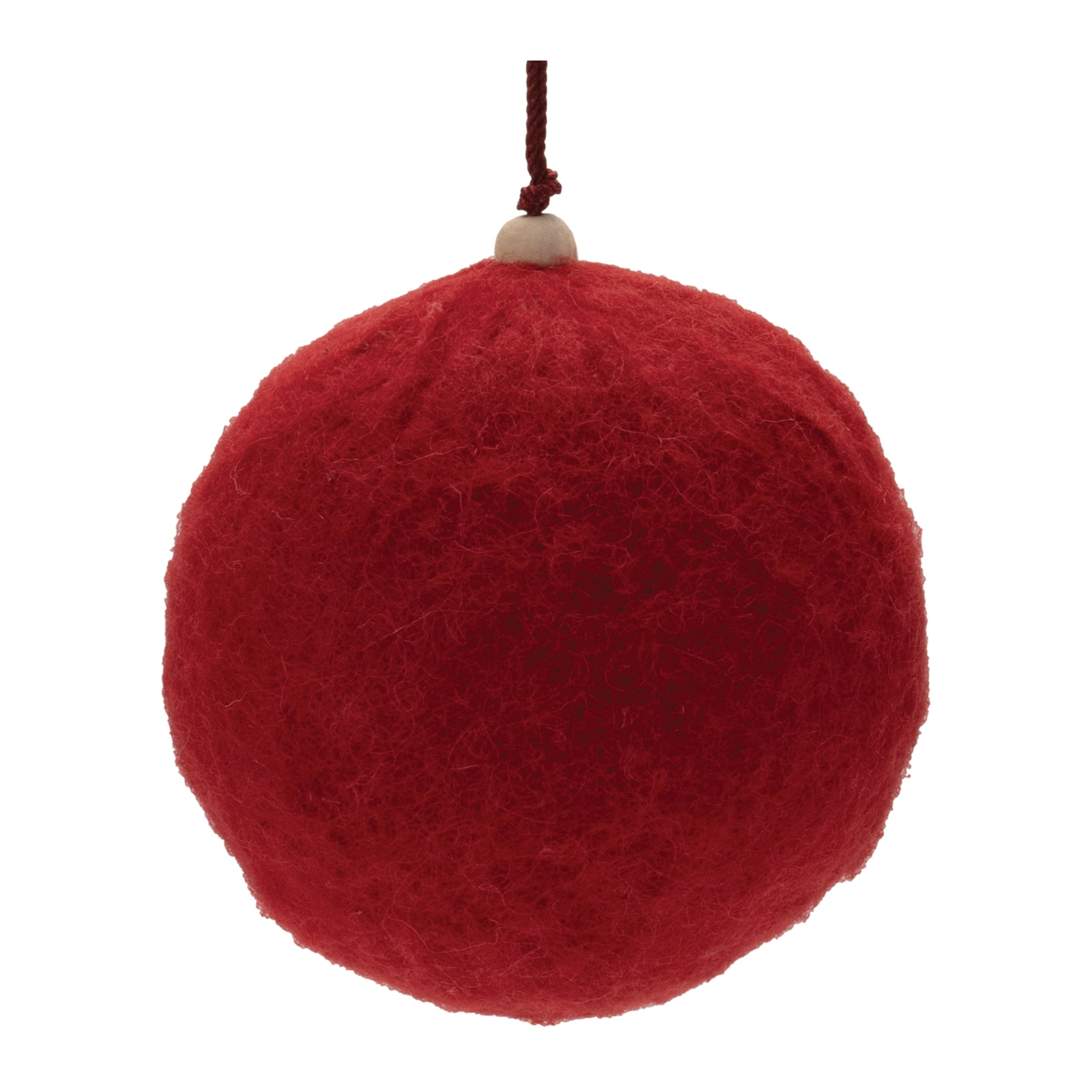 Felt fabric ball ornament (set of 4)