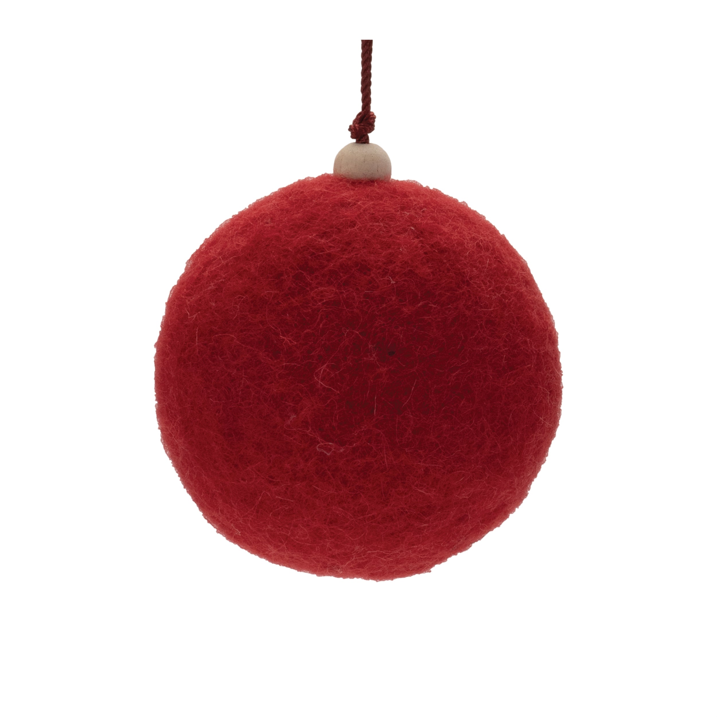 Felt fabric ball ornament (set of 4)