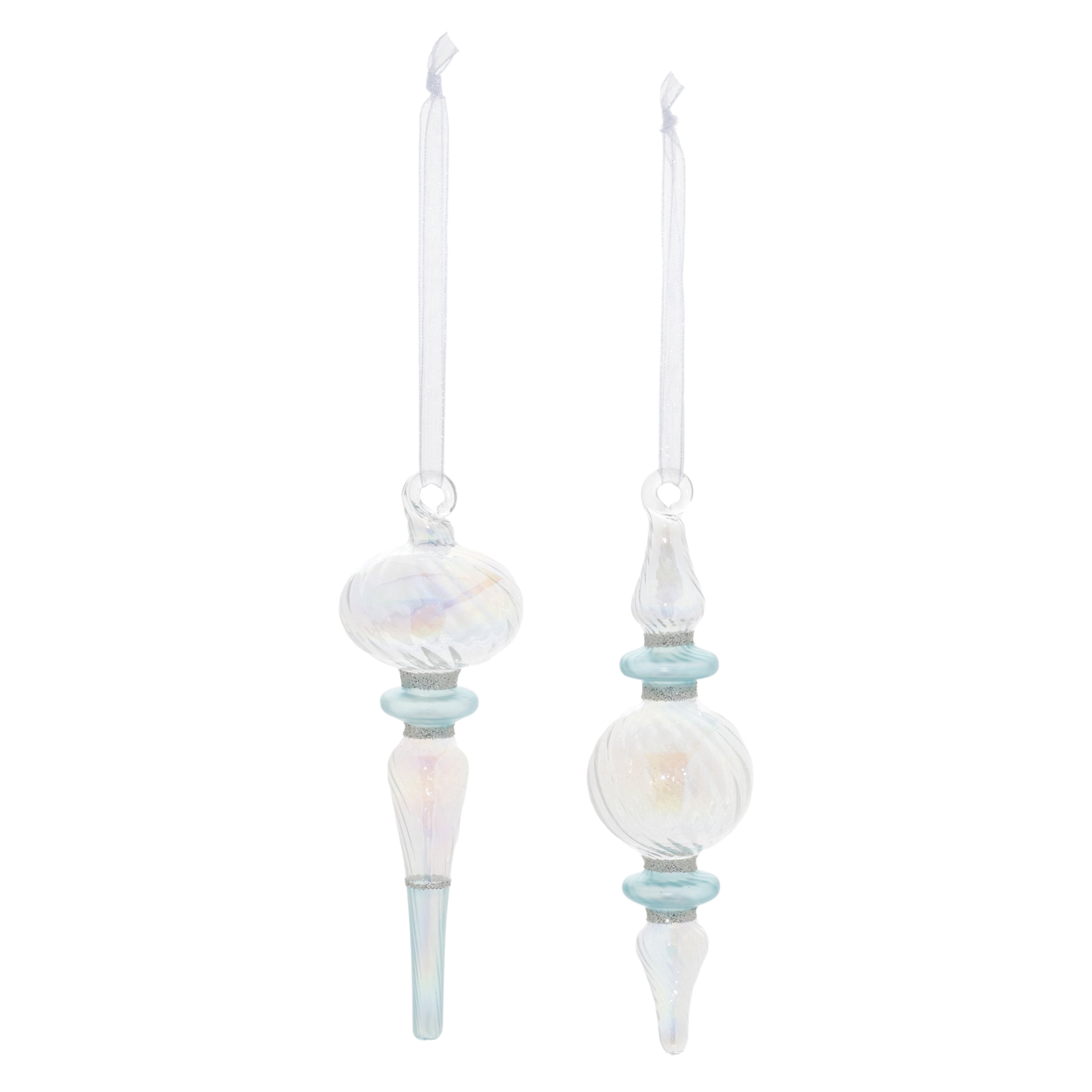 Iridescent Finial Drop Ornament (Set of 12)