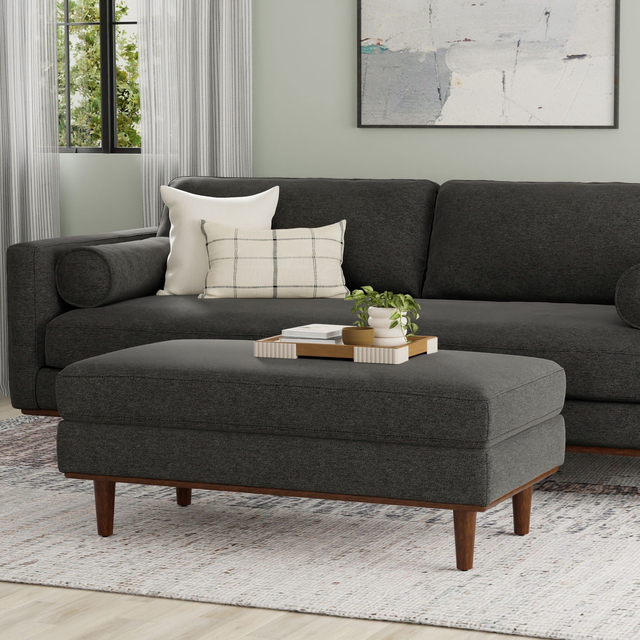 Morrison - Handcrafted Ottoman - Best Buy Furniture