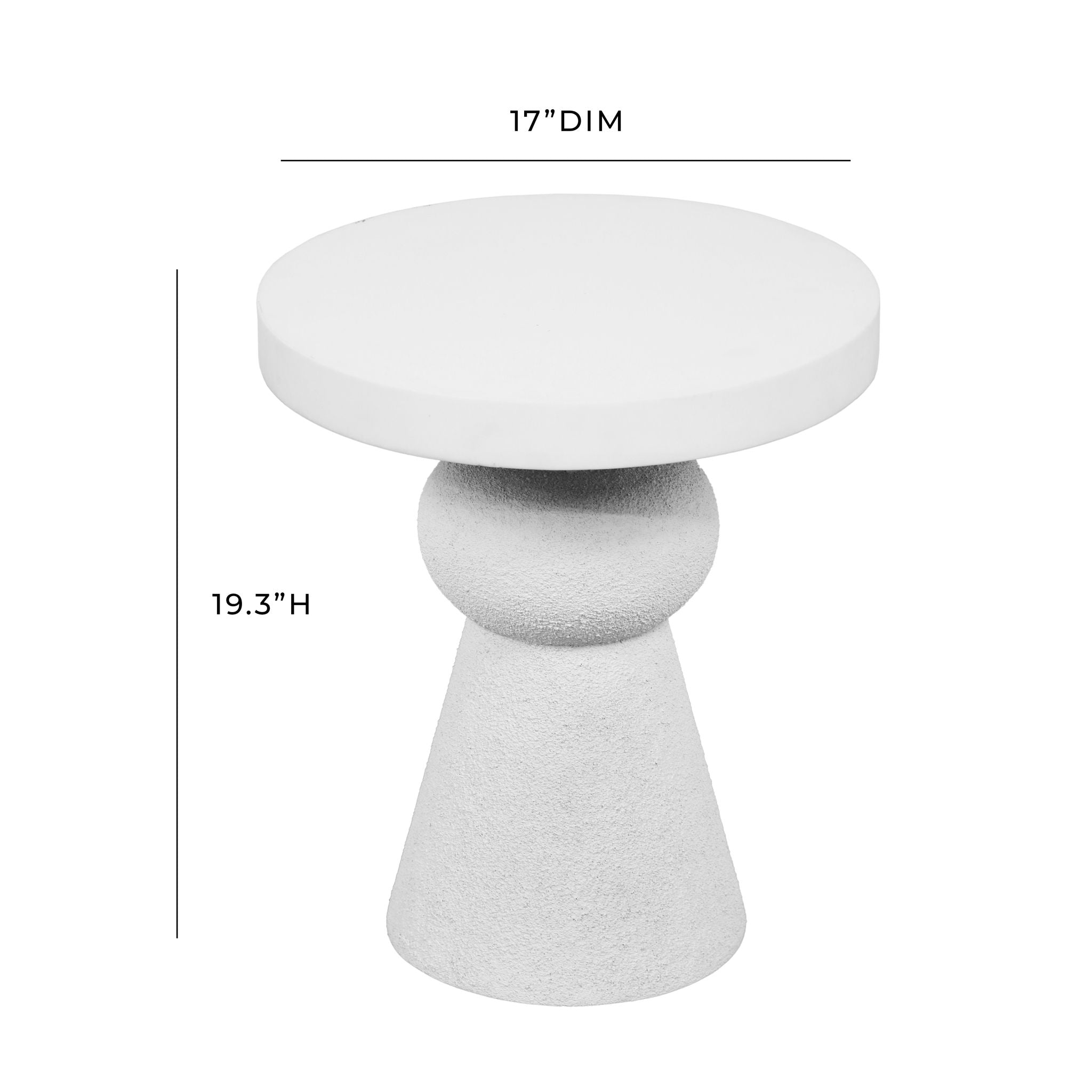 Lupita - Side Table - White