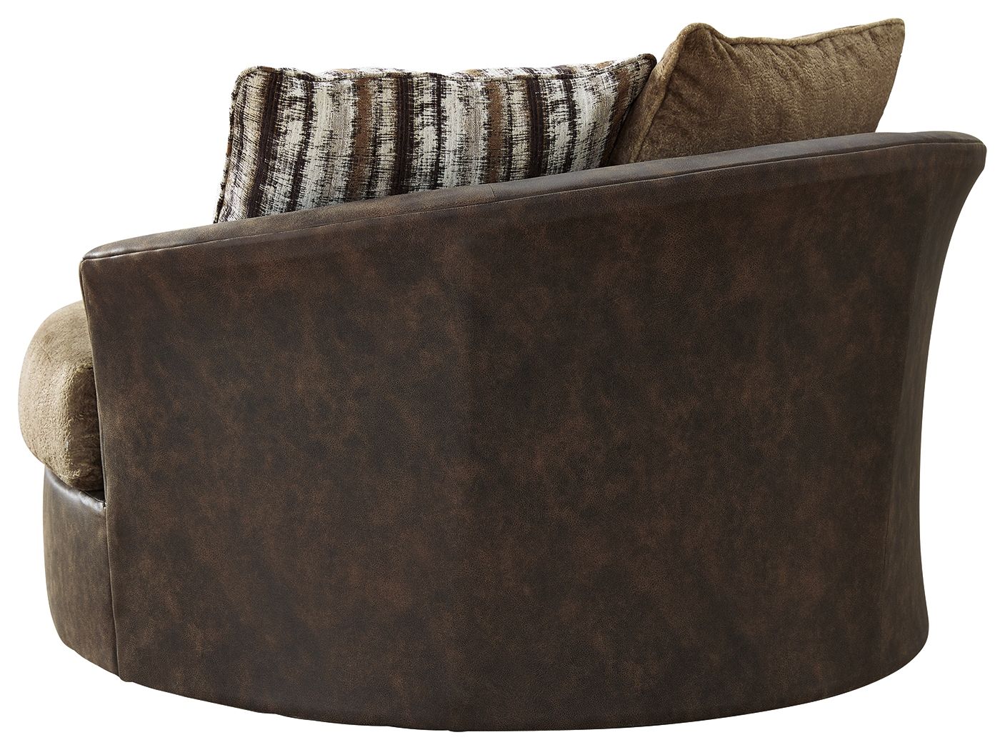 Alesbury - Oversized Swivel Accent Chair - Chocolate