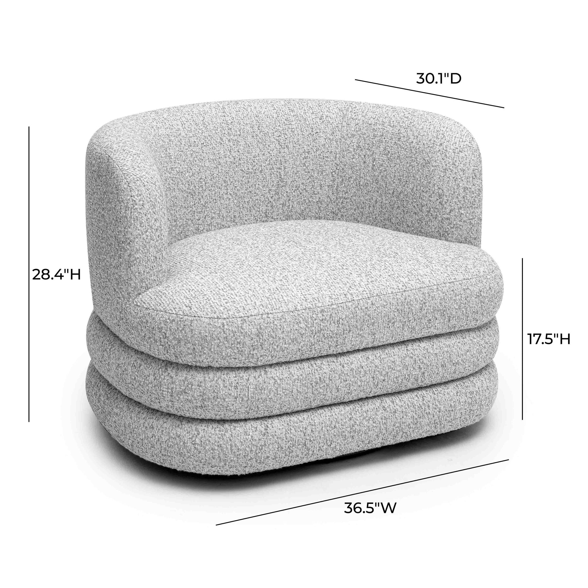 Astor - Swivel Hotel Lounge Chair - Light Gray