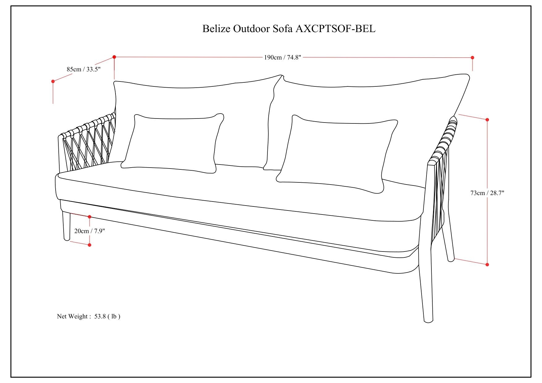 Belize - Outdoor Sofa - Sand Drift - Best Buy Furniture