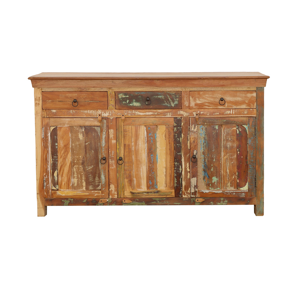 Harper 3-door Solid Reclaimed Wood Accent Cabinet Brown-CoasterElevations
