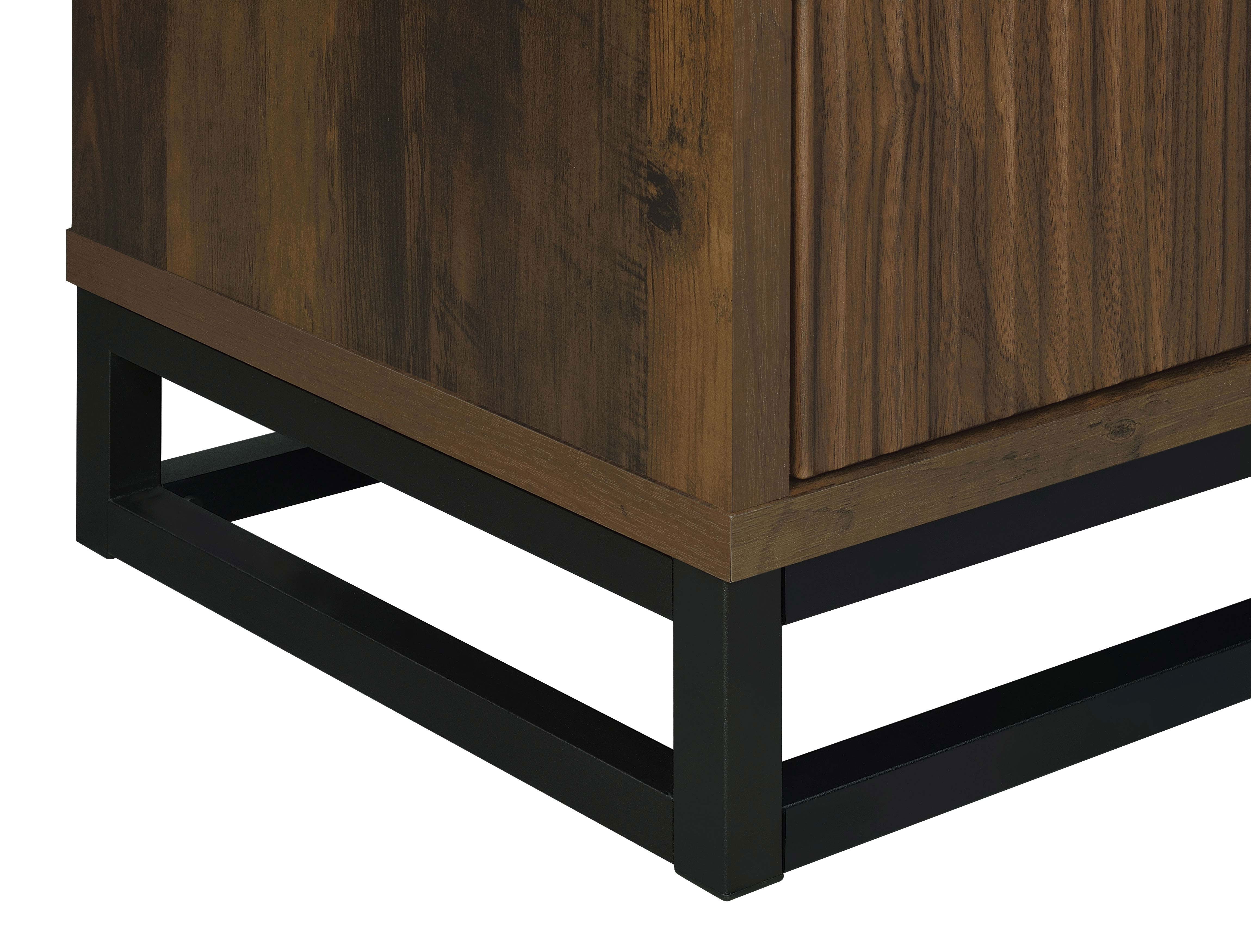 Ryatt 4-door Engineered Wood Accent Cabinet Dark Pine-