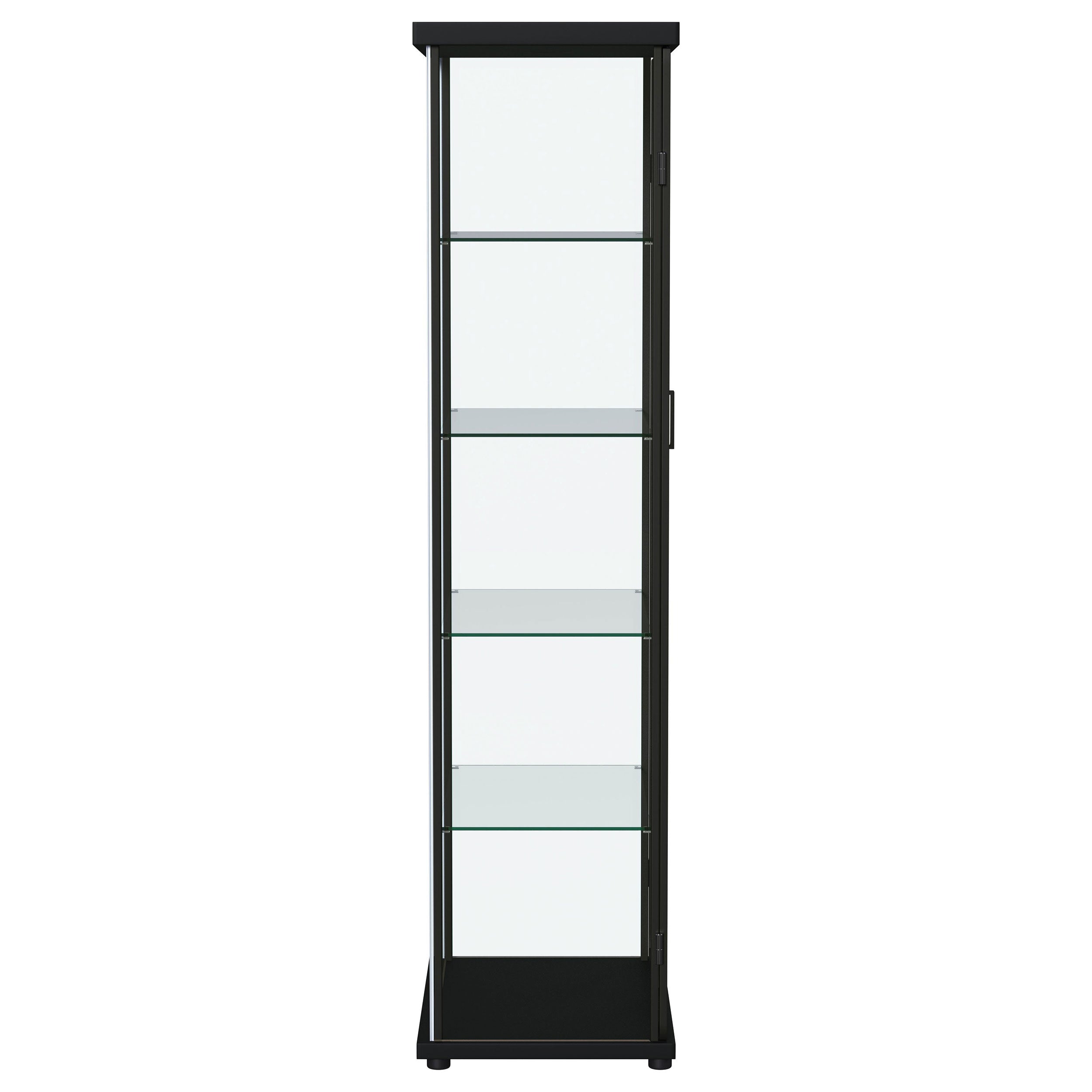 Aero 4-shelf Display Curio Cabinet with LED Lighting Black-