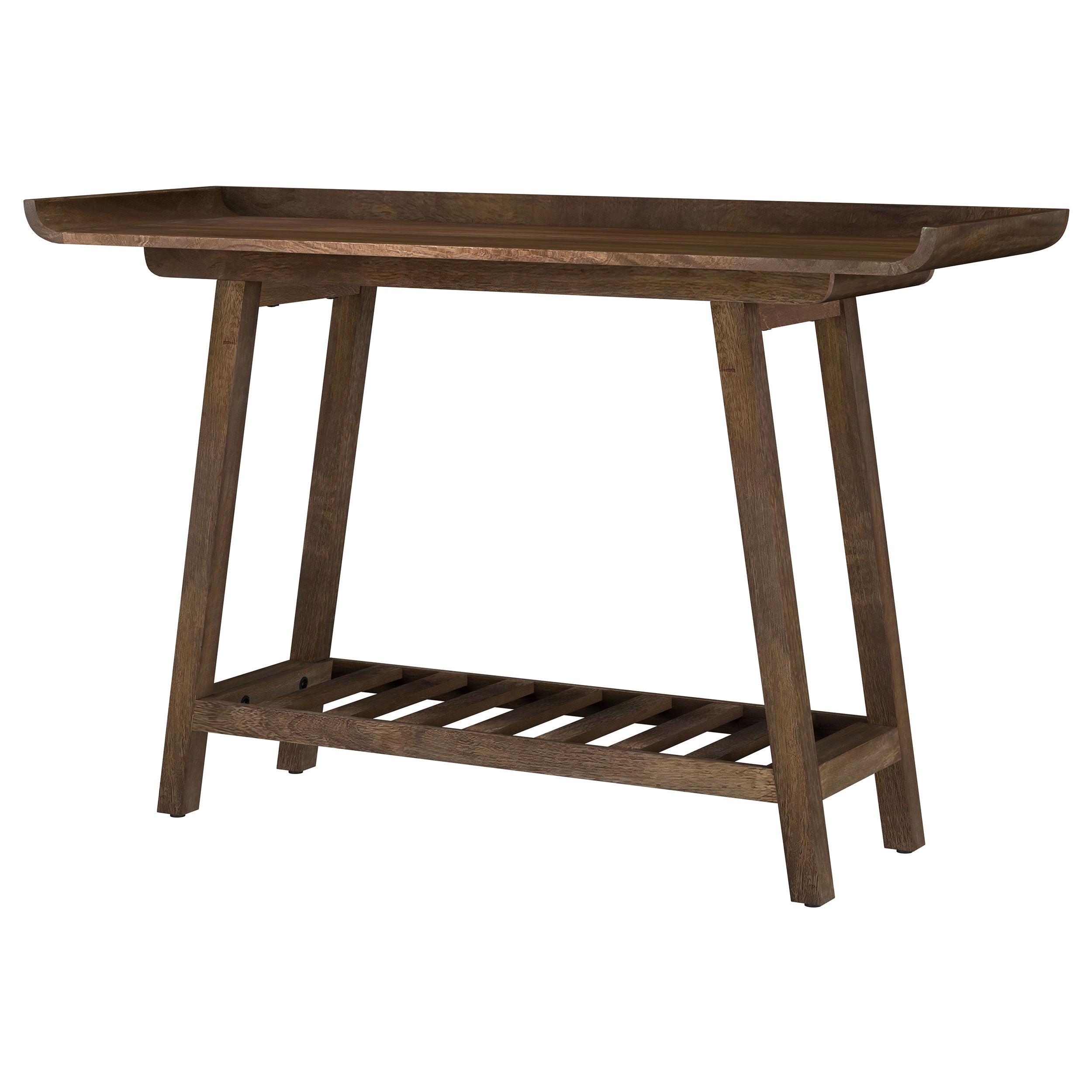 Ornelas 46-inch Console Table with Slatted Shelf Mango Brown-