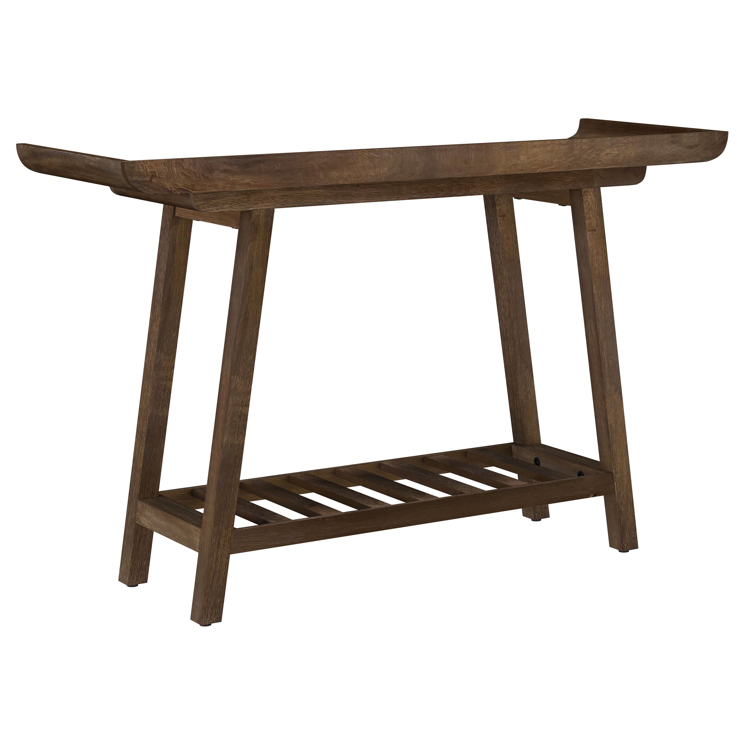 Ornelas 46-inch Console Table with Slatted Shelf Mango Brown-