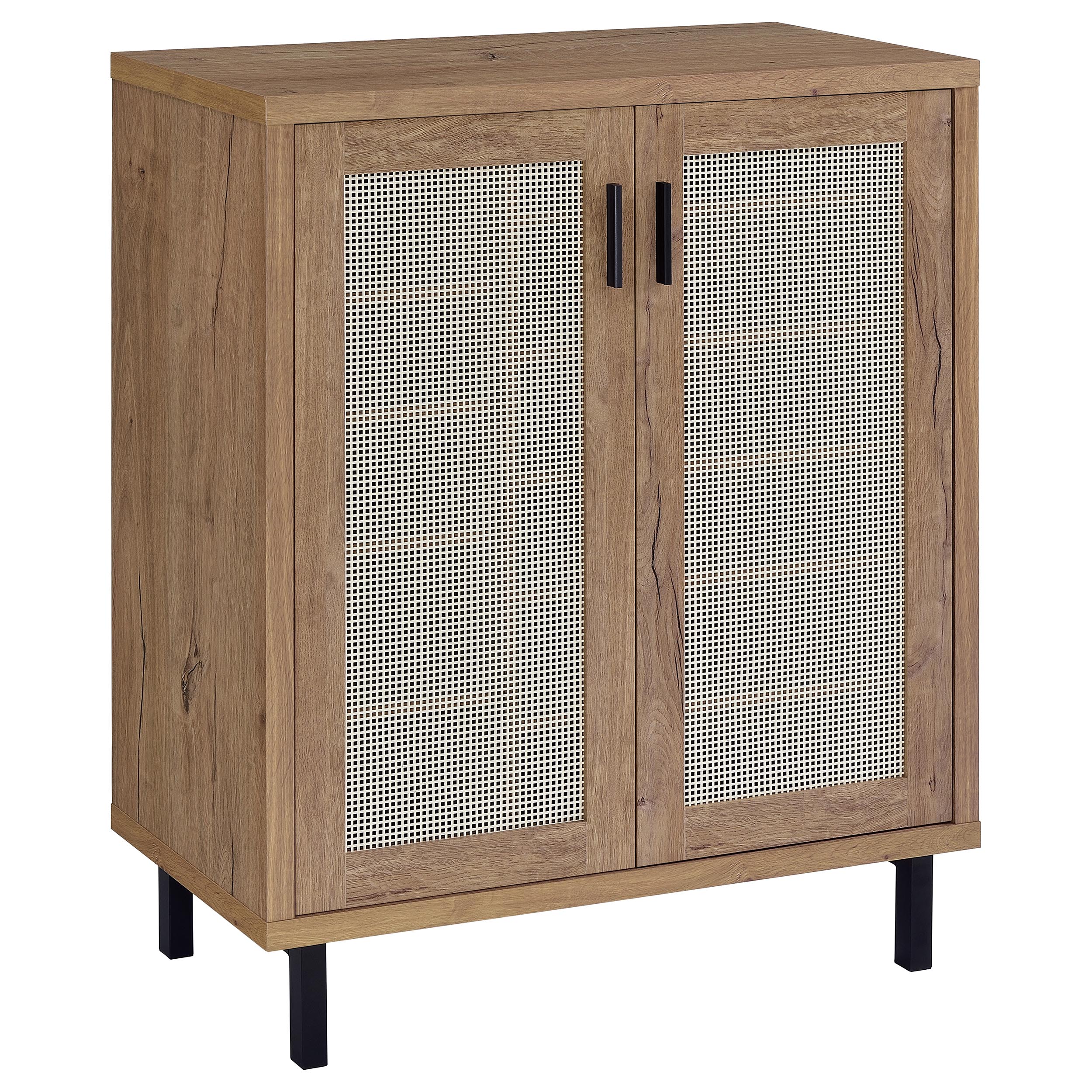Teller 2-door Shoe Storage Cabinet Natural Oak-