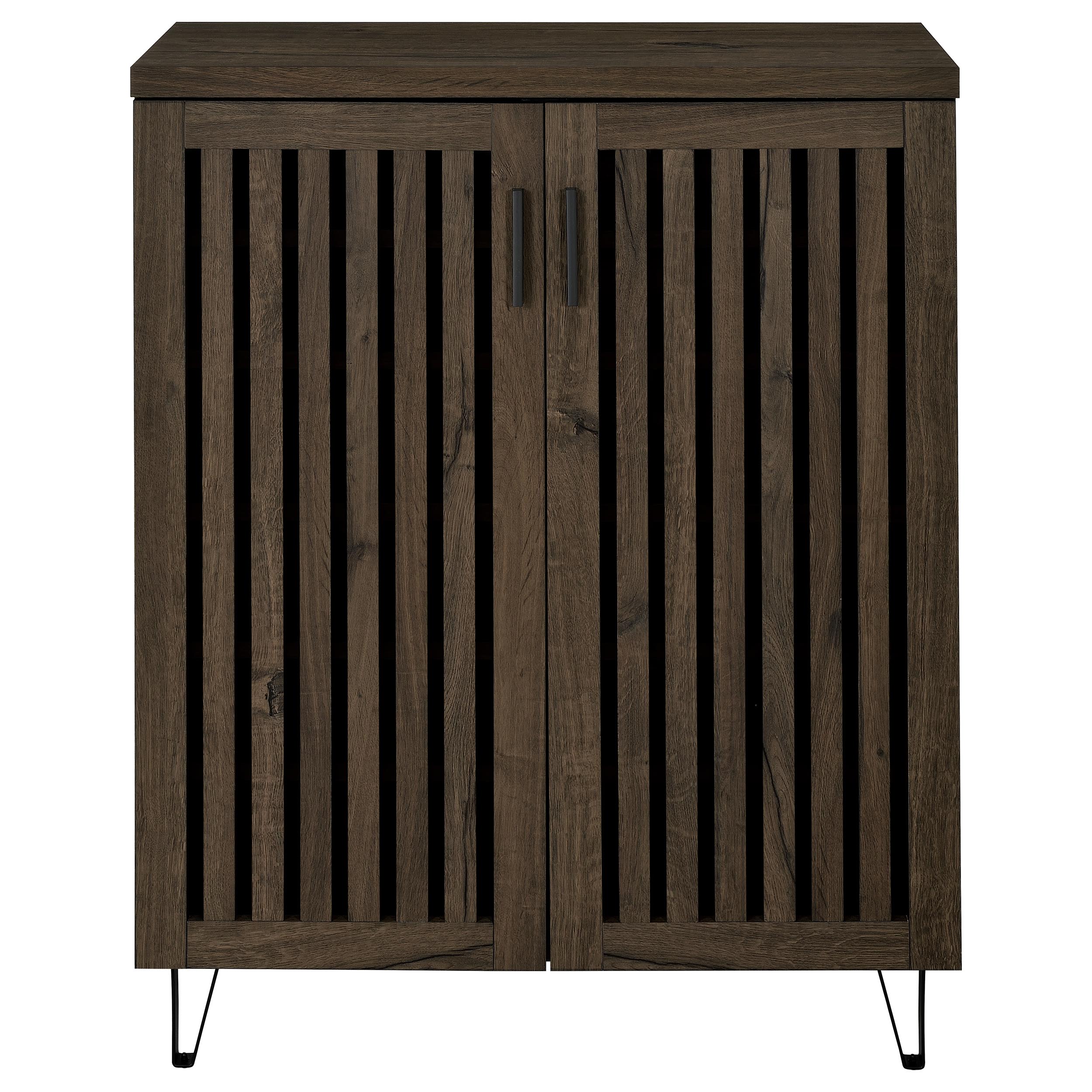 Brixton 2-door Entryway Shoe Storage Cabinets Smoked Oak-