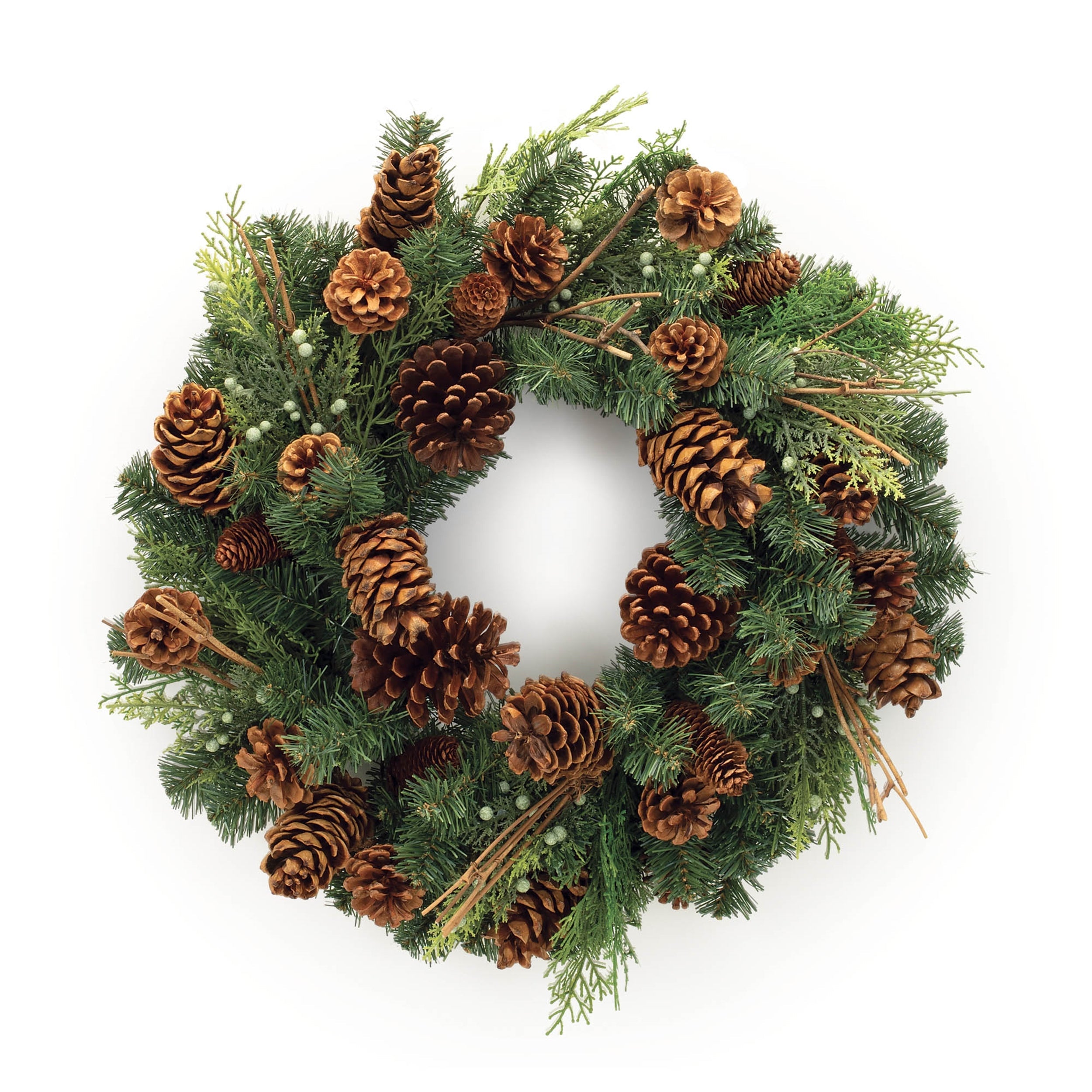 Mixed Pine and Pinecone Wreath 26"D