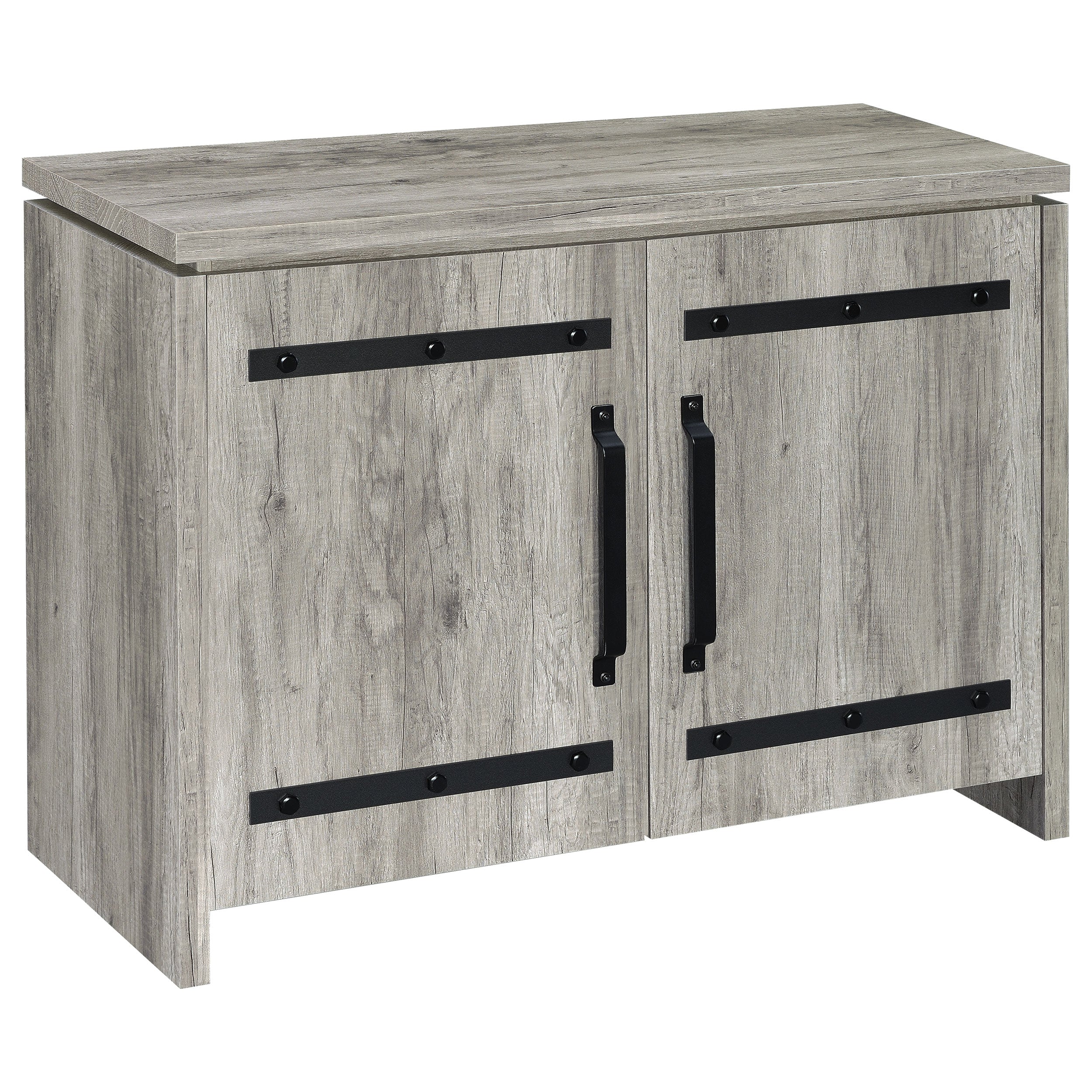 Enoch 2-door Engineered Wood Accent Cabinet Grey Driftwood-CoasterEveryday