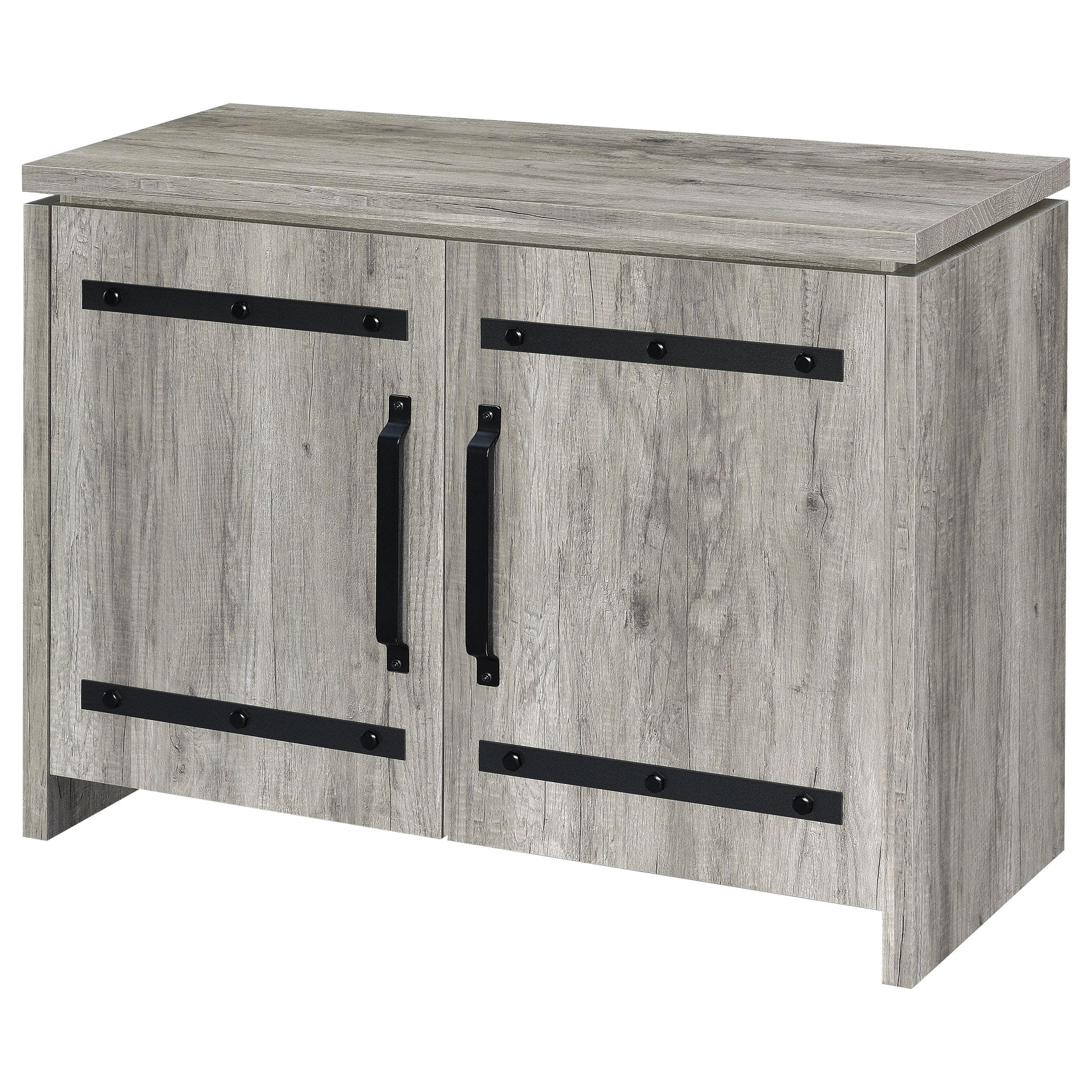 Enoch 2-door Engineered Wood Accent Cabinet Grey Driftwood-CoasterEveryday