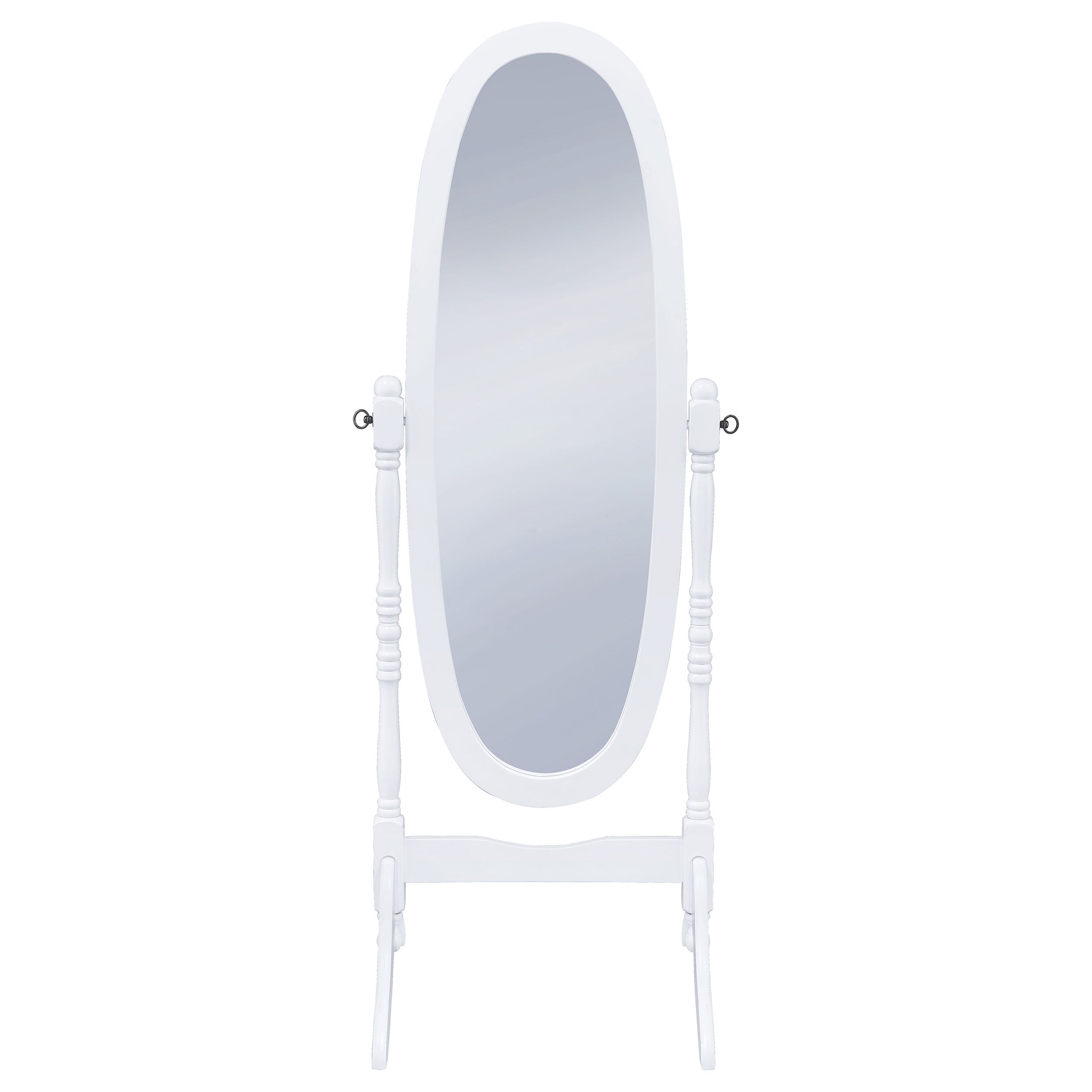 Foyet Wood Adjustable Full Length Cheval Mirror White-CoasterEveryday