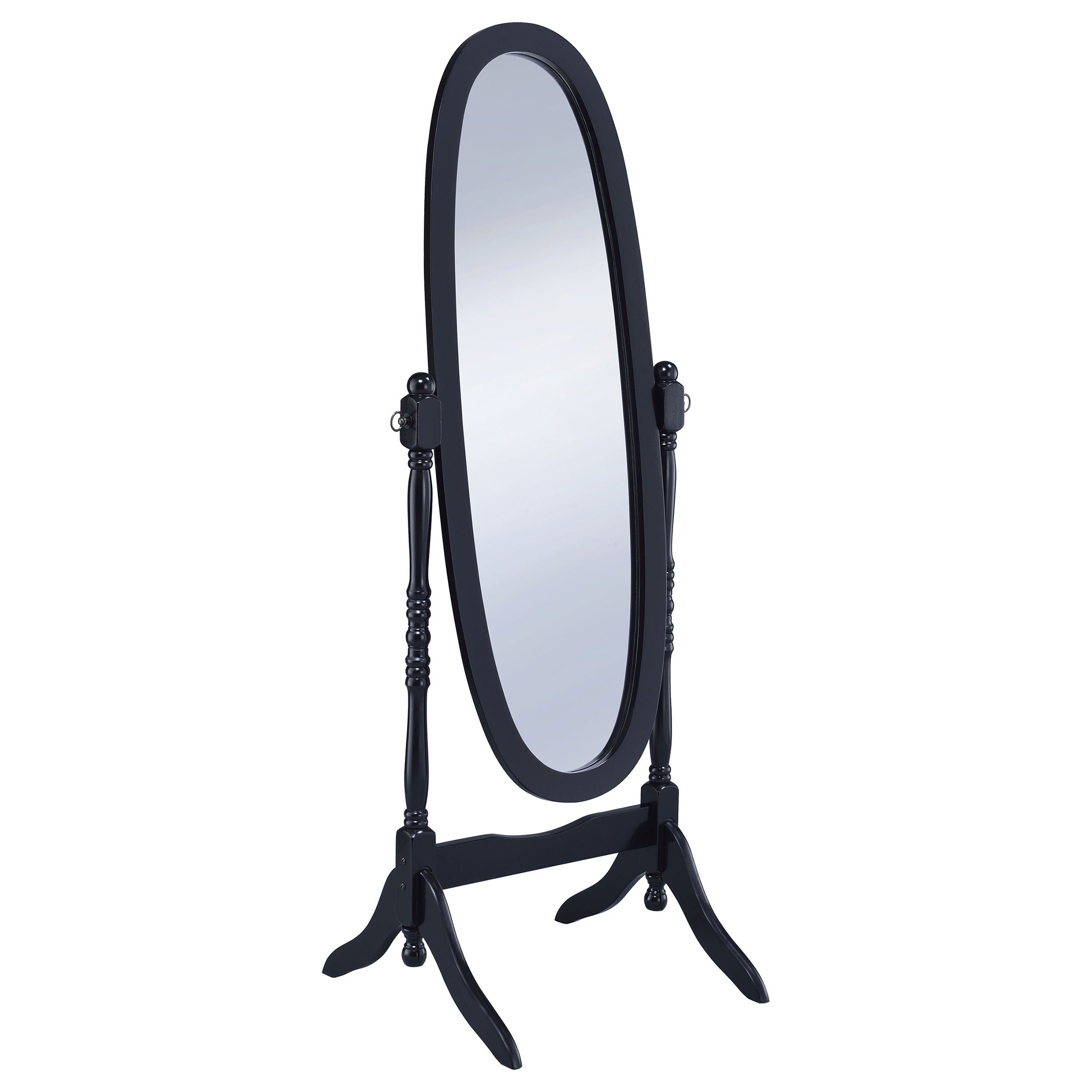 Foyet Wood Adjustable Full Length Cheval Mirror Black-CoasterEveryday