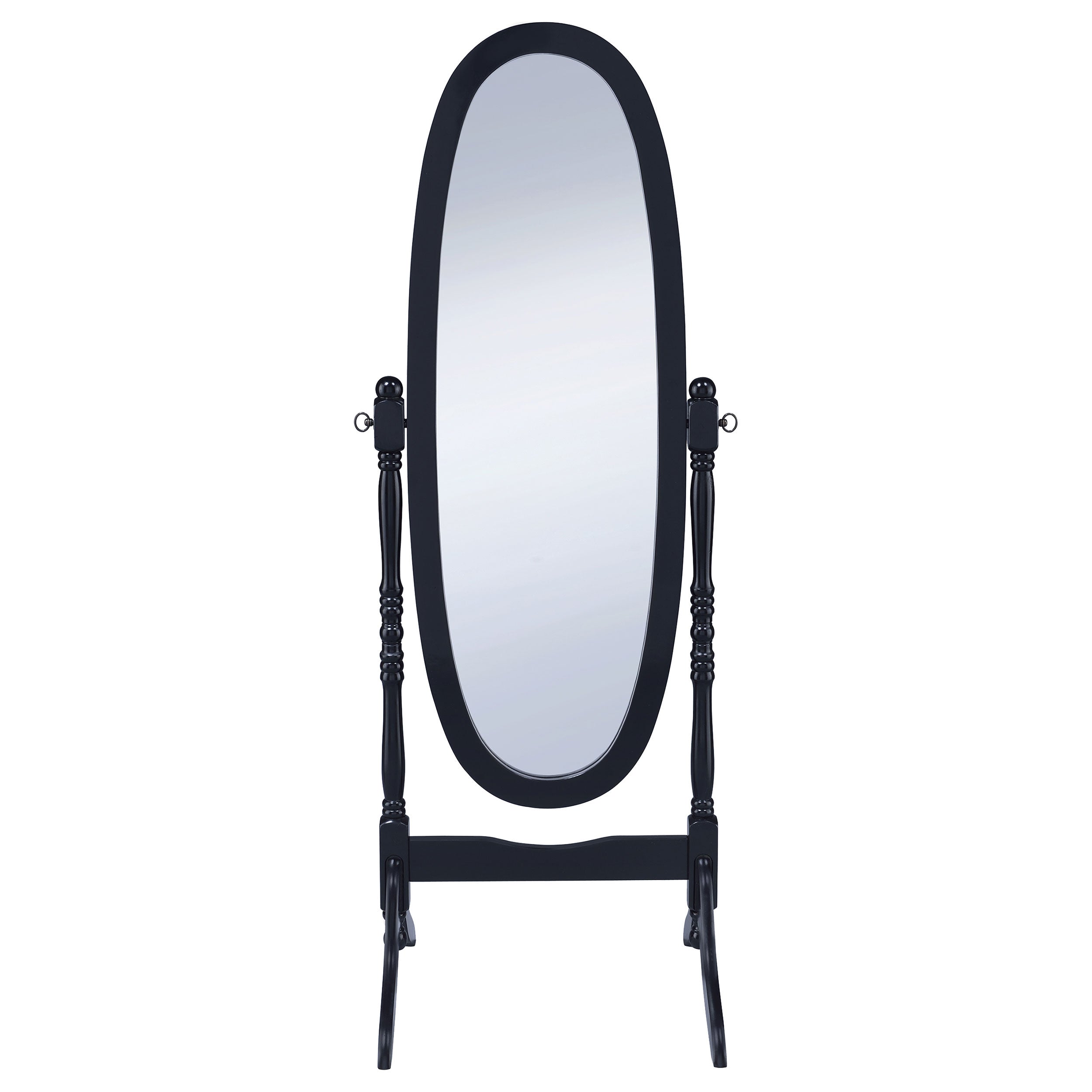 Foyet Wood Adjustable Full Length Cheval Mirror Black-CoasterEveryday