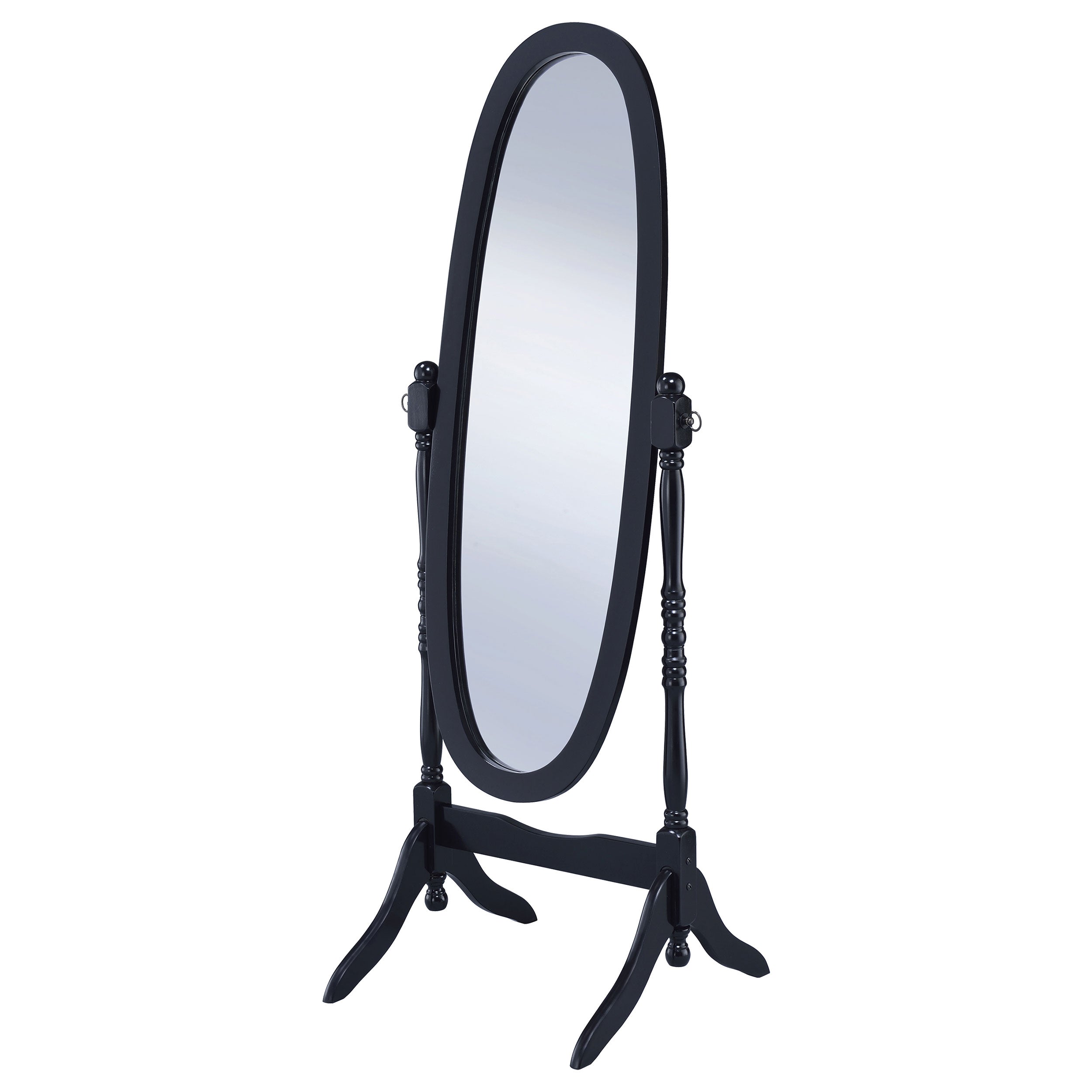 Foyet Wood Adjustable Full Length Cheval Mirror Black-CoasterEveryday