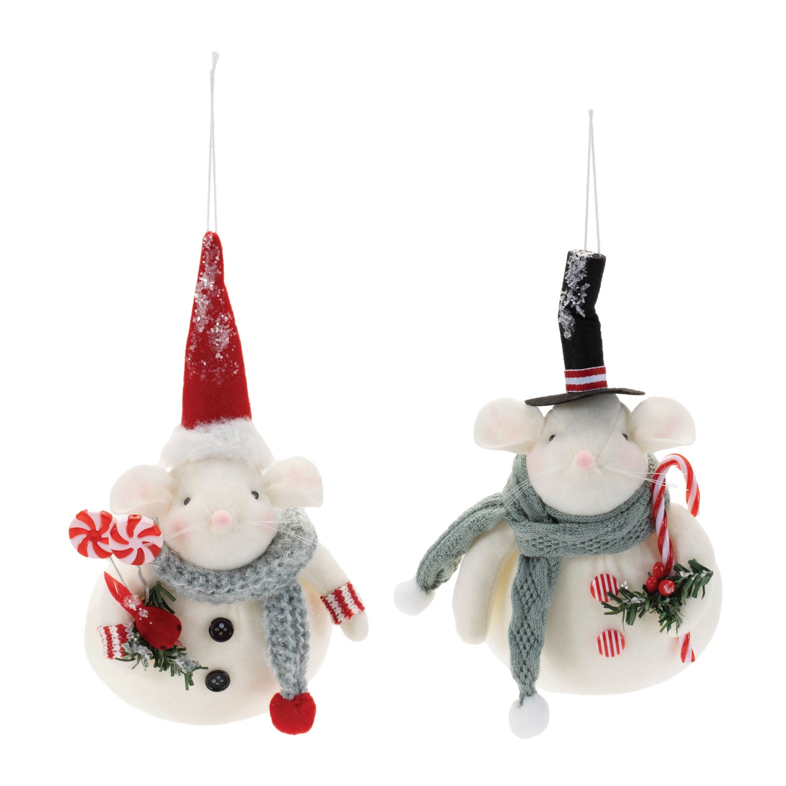 Plush Mouse Ornament (Set of 12)