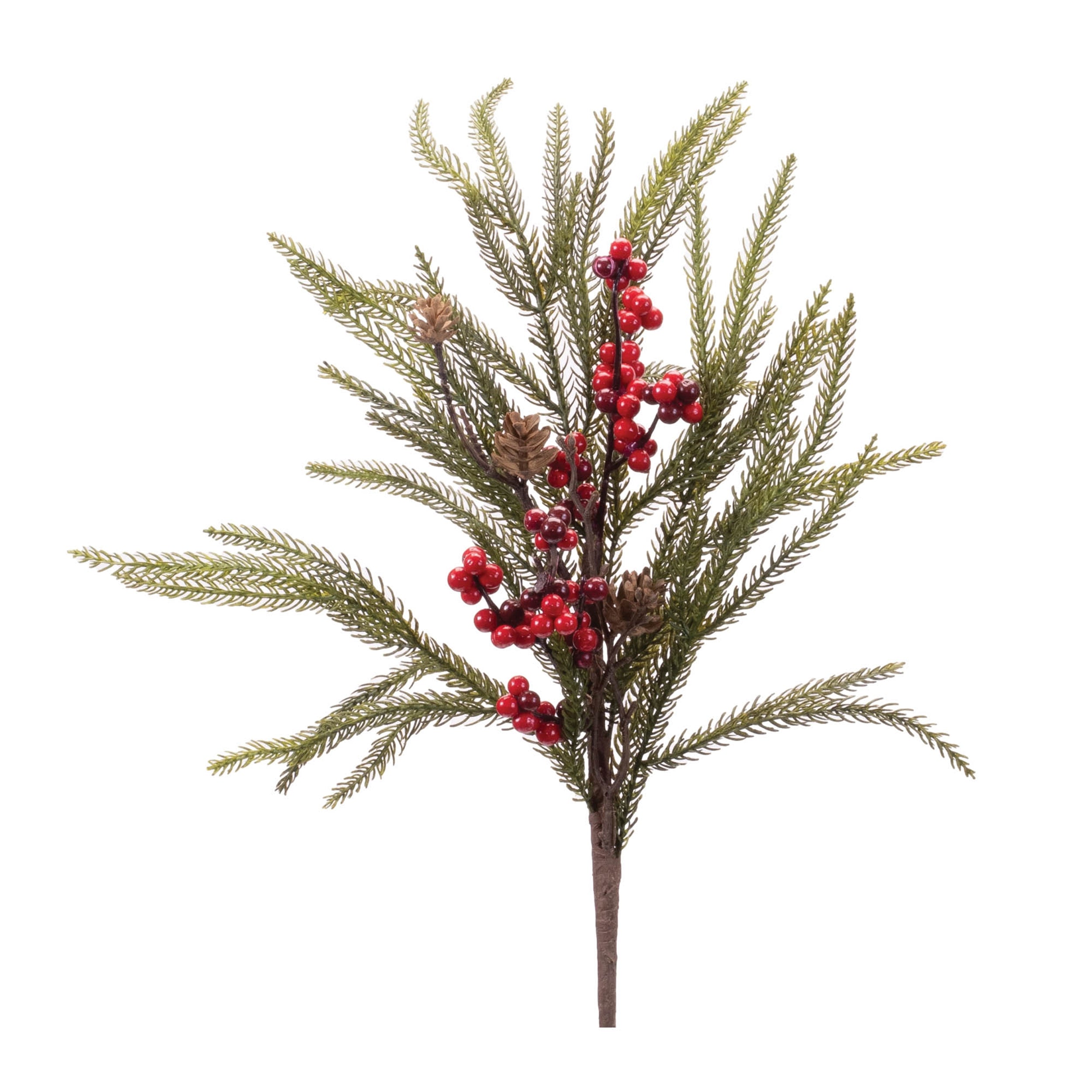 Pine-Berry-and-Pinecone-Spray-(Set-of-6)-Artificial-Flowering-Plants