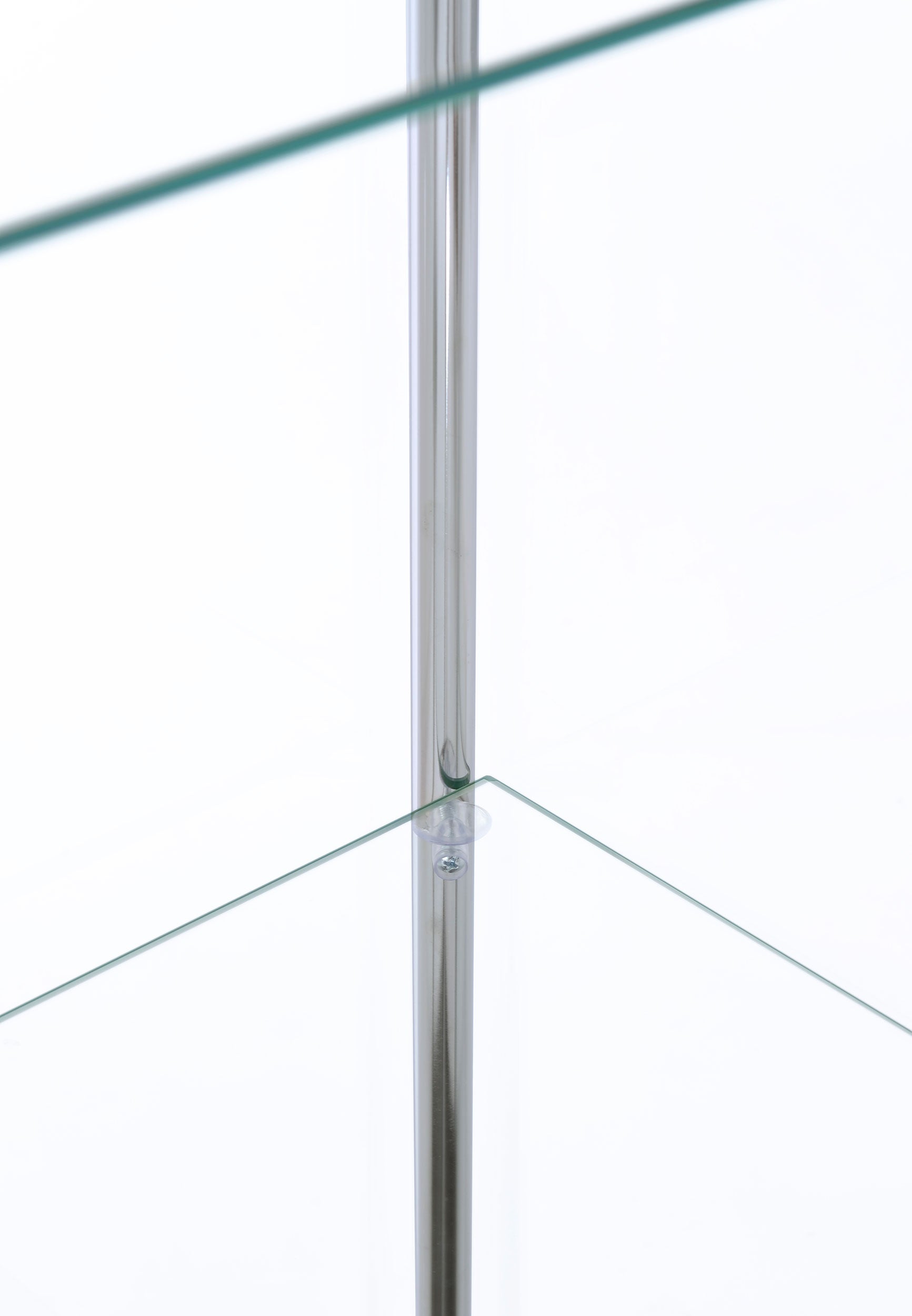 Bellatrix 3-shelf Clear Glass Curio Cabinet White-CoasterEveryday