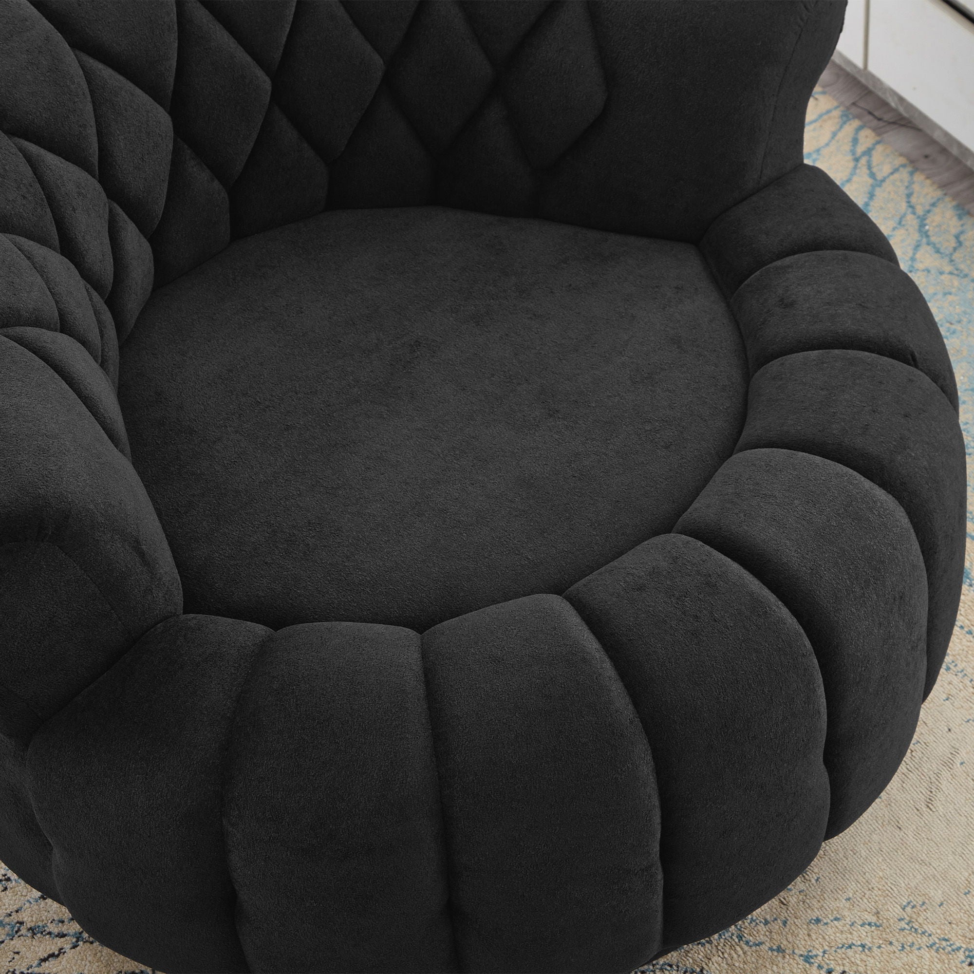 Round Swivel Accent Chair With Rotation