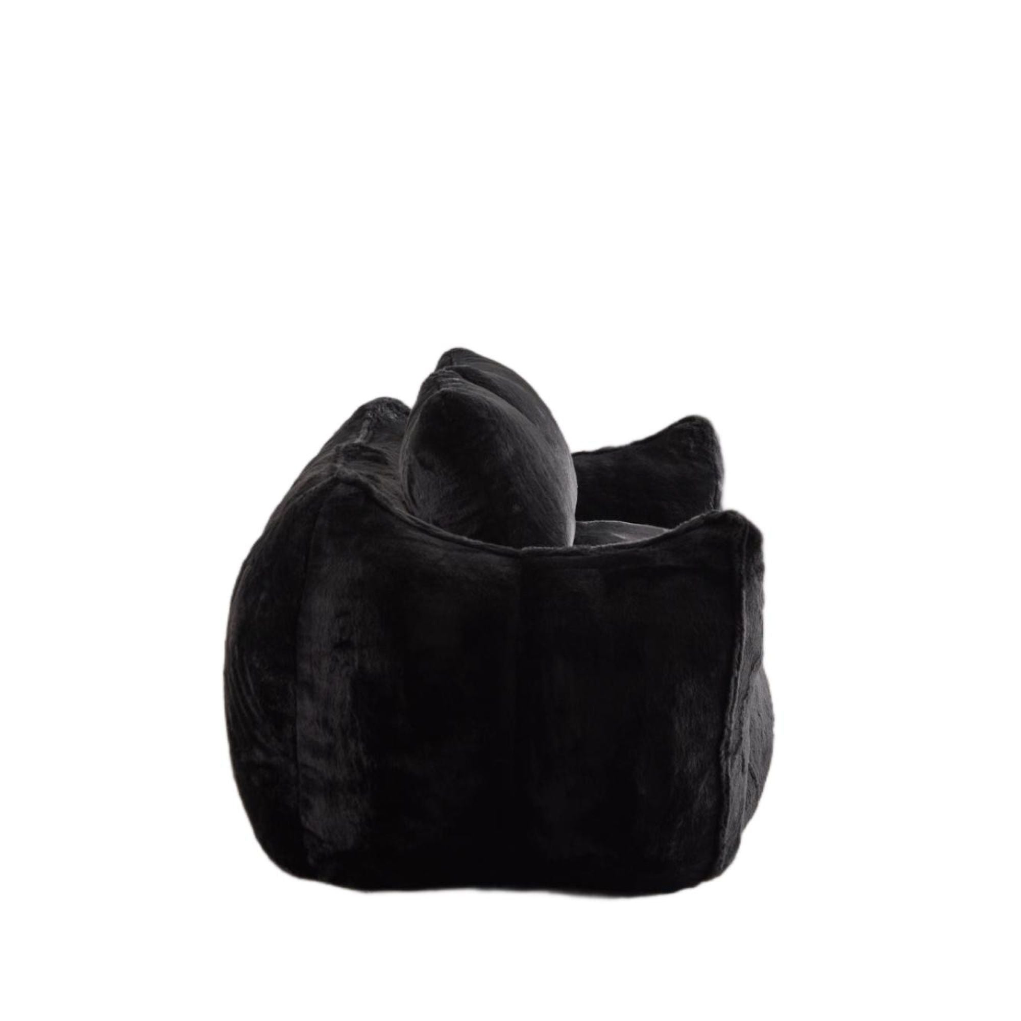 Giant Bean Bag Couch, Ultra Soft Fluffy Loveseat For Living Room Reading Chair With Pillows - Black