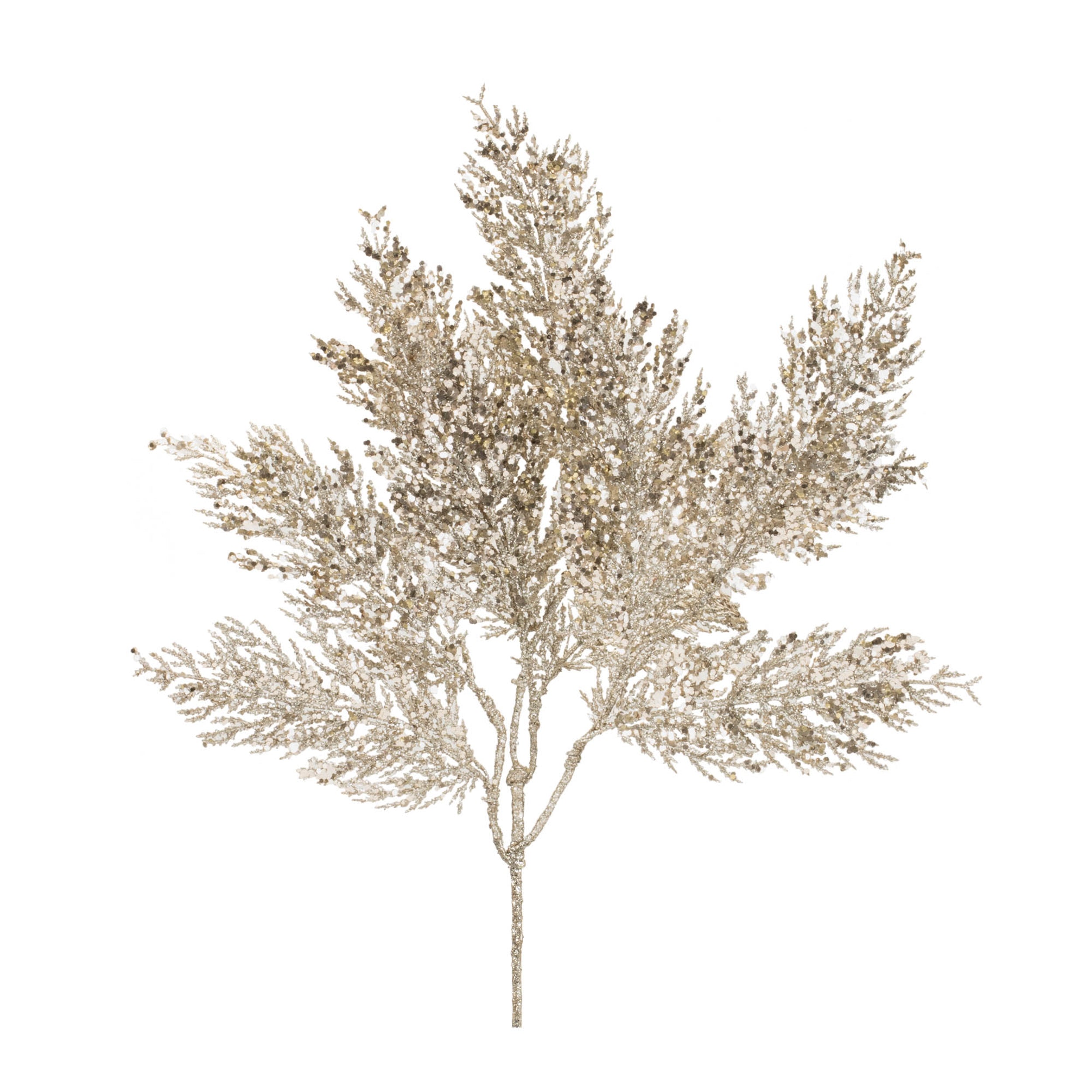 Glittered-Cedar-Spray-(Set-of-6)-Artificial-Flowering-Plants